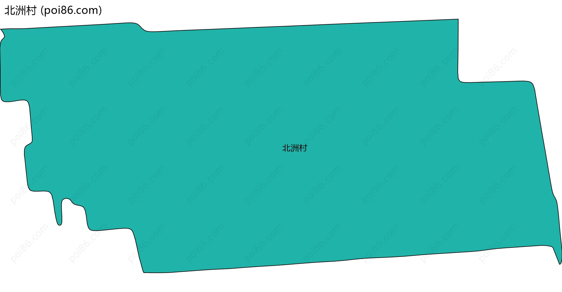 北洲村边界地图