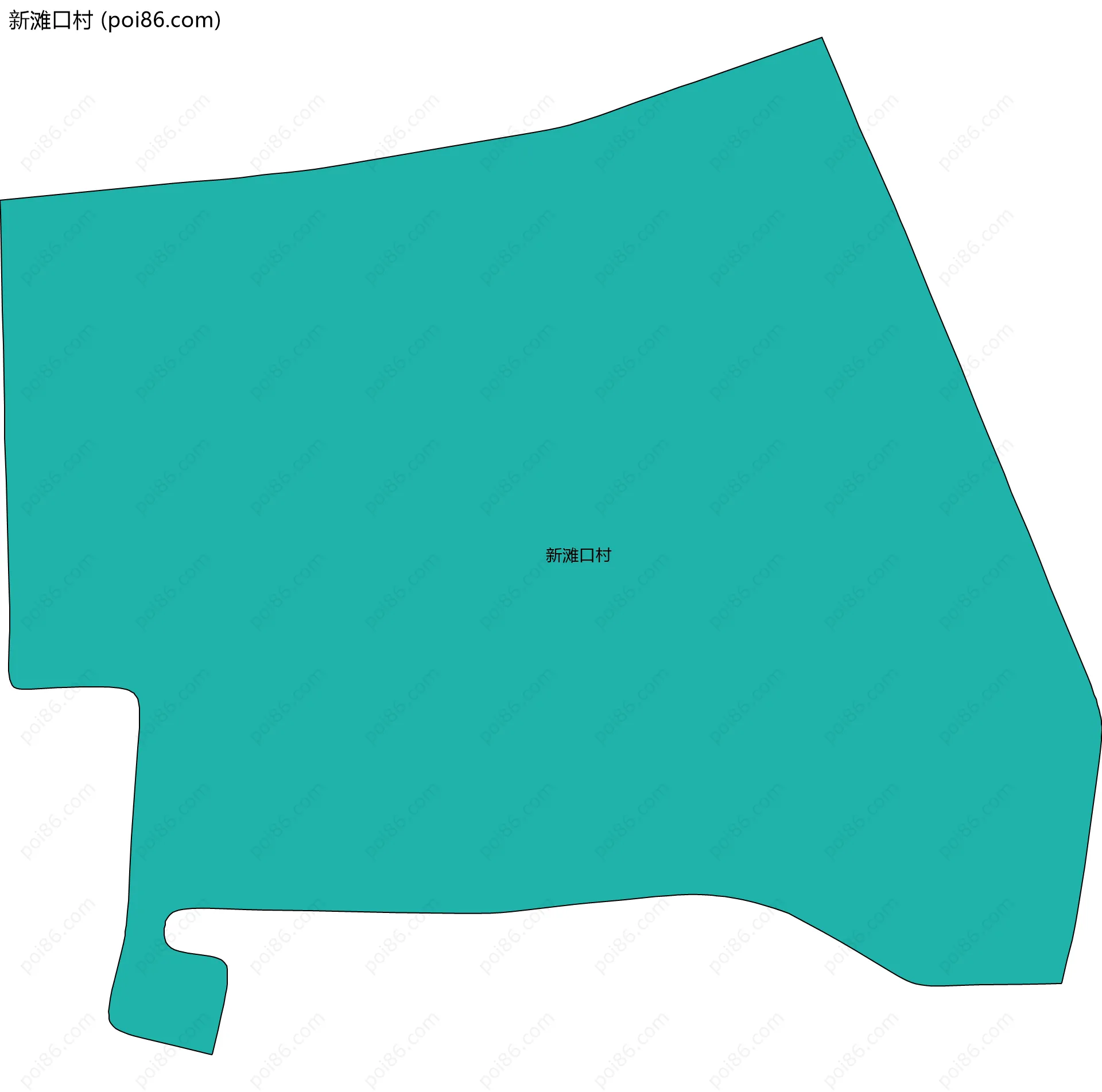 新滩口村边界地图