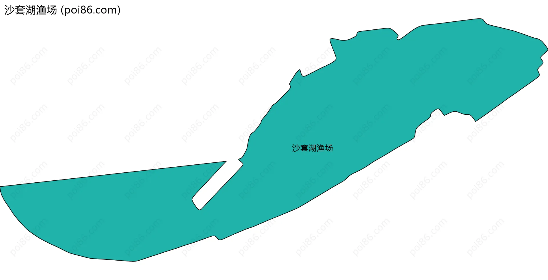 沙套湖渔场边界地图