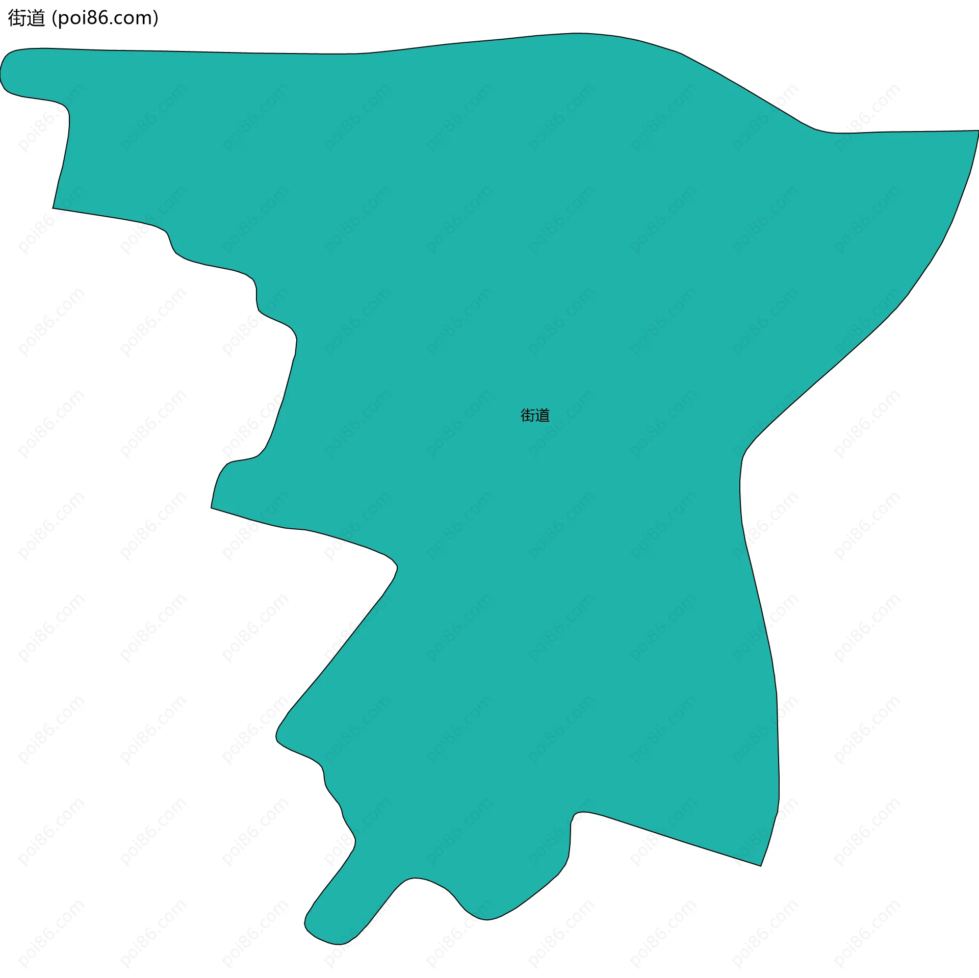 街道边界地图