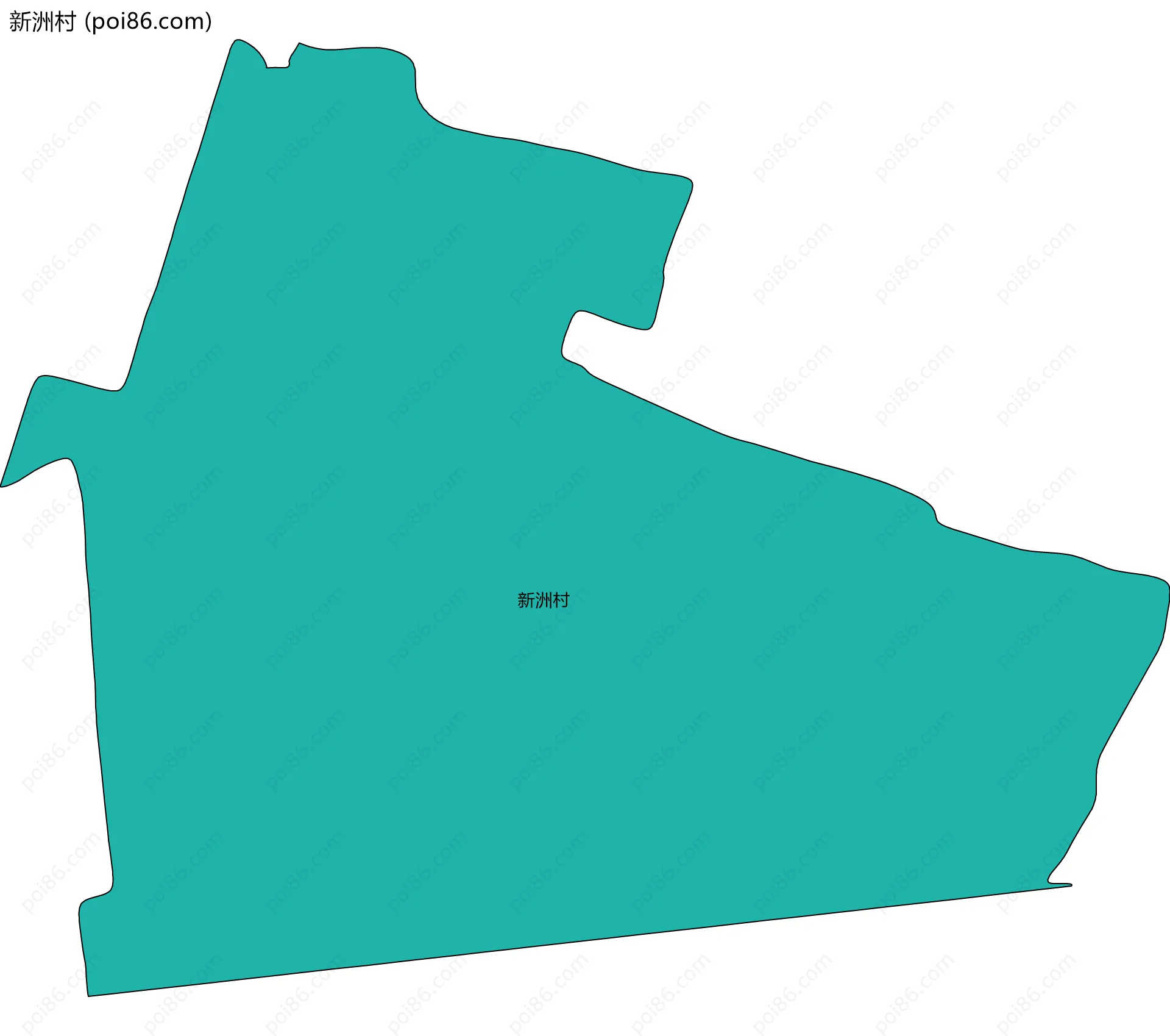 新洲村边界地图