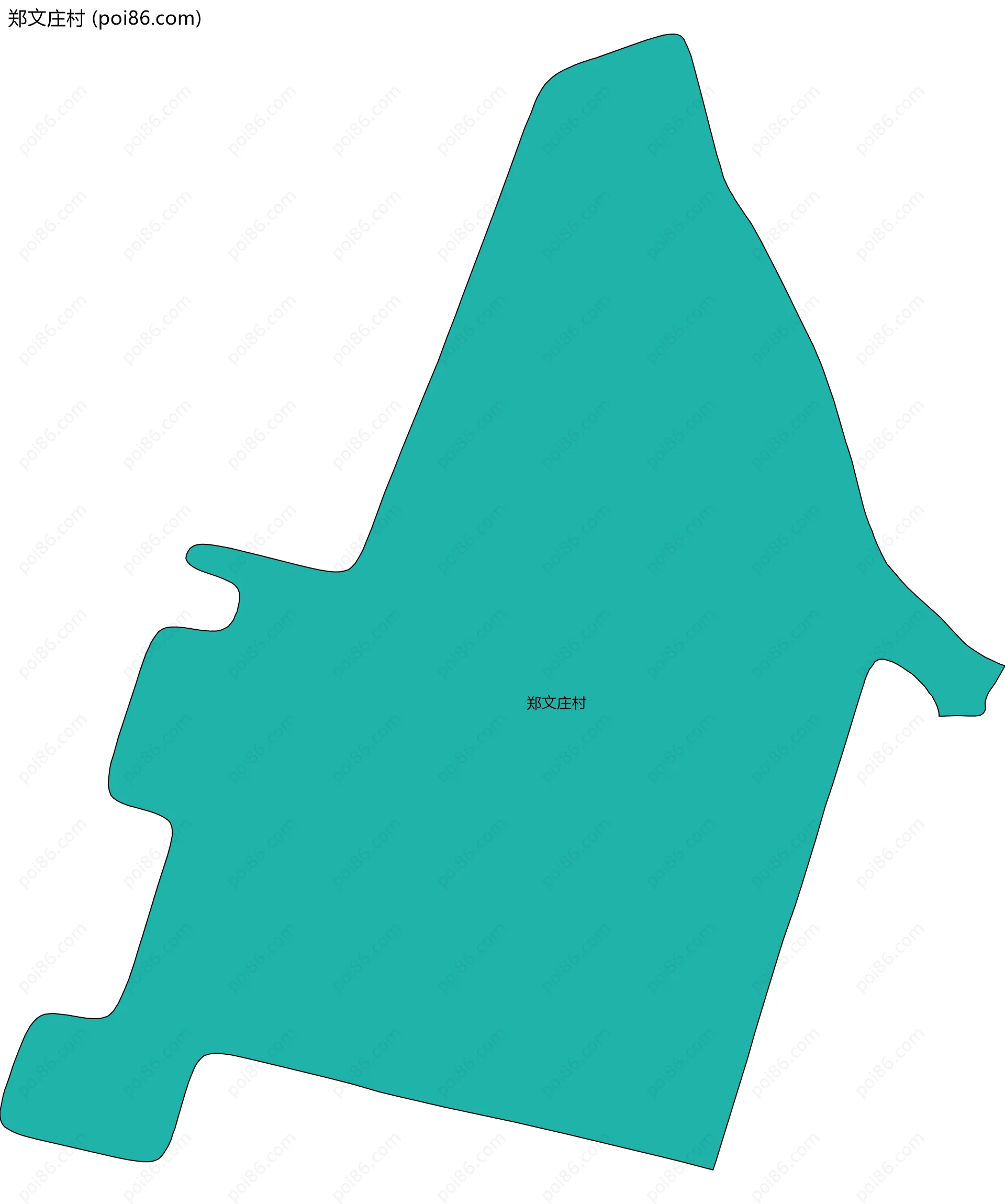 郑文庄村边界地图