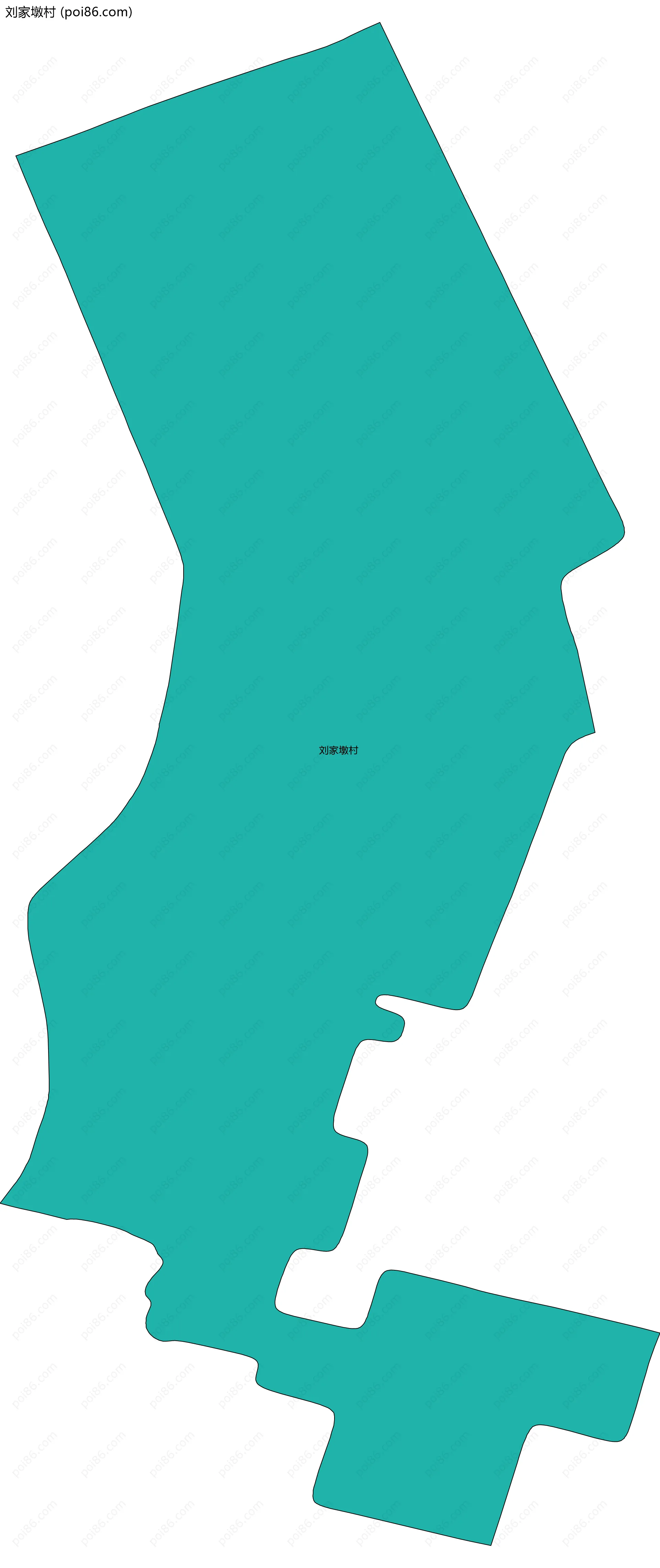 刘家墩村边界地图