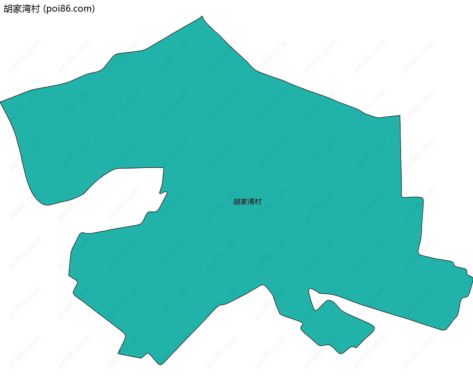 胡家湾村边界地图