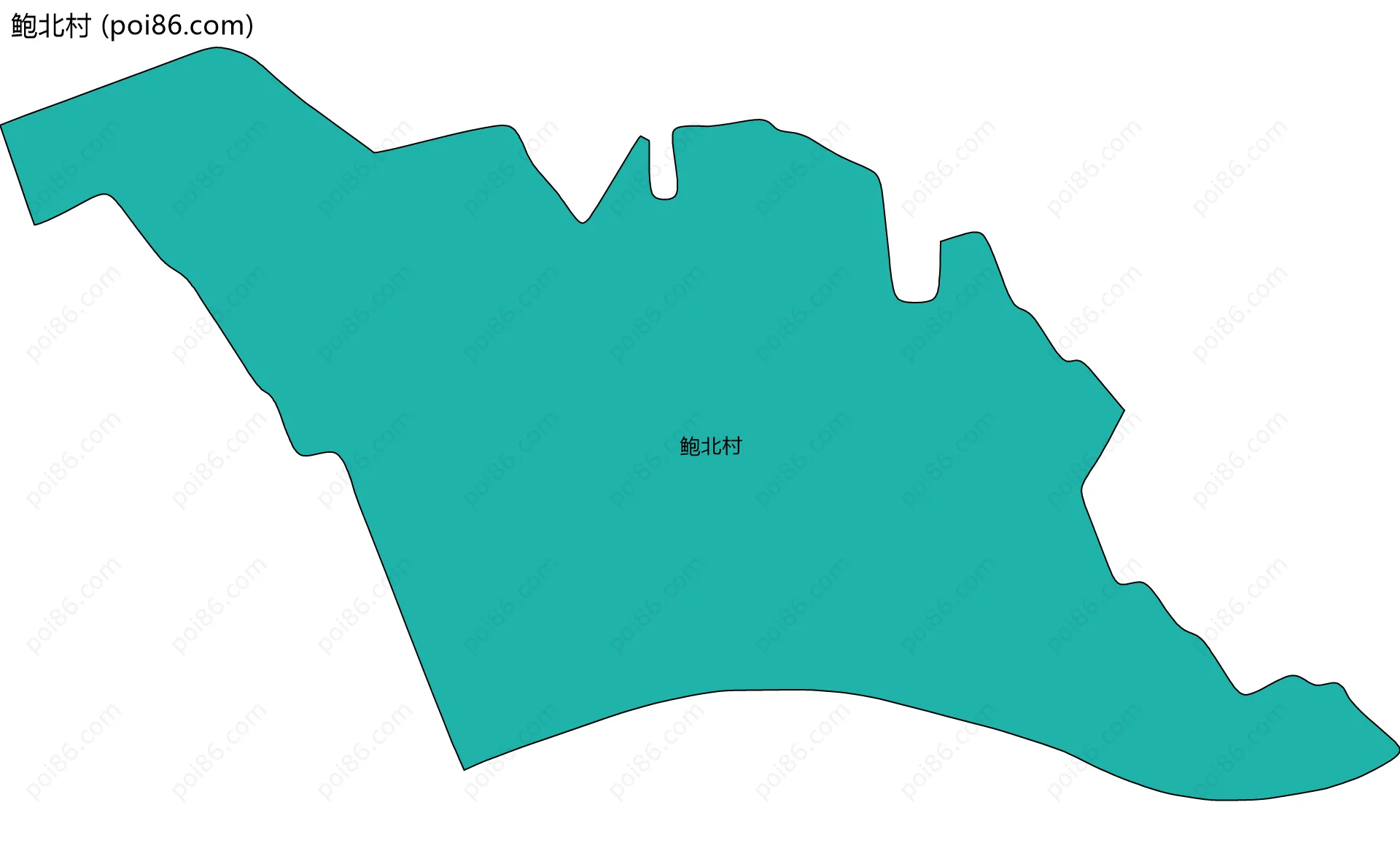 鲍北村边界地图