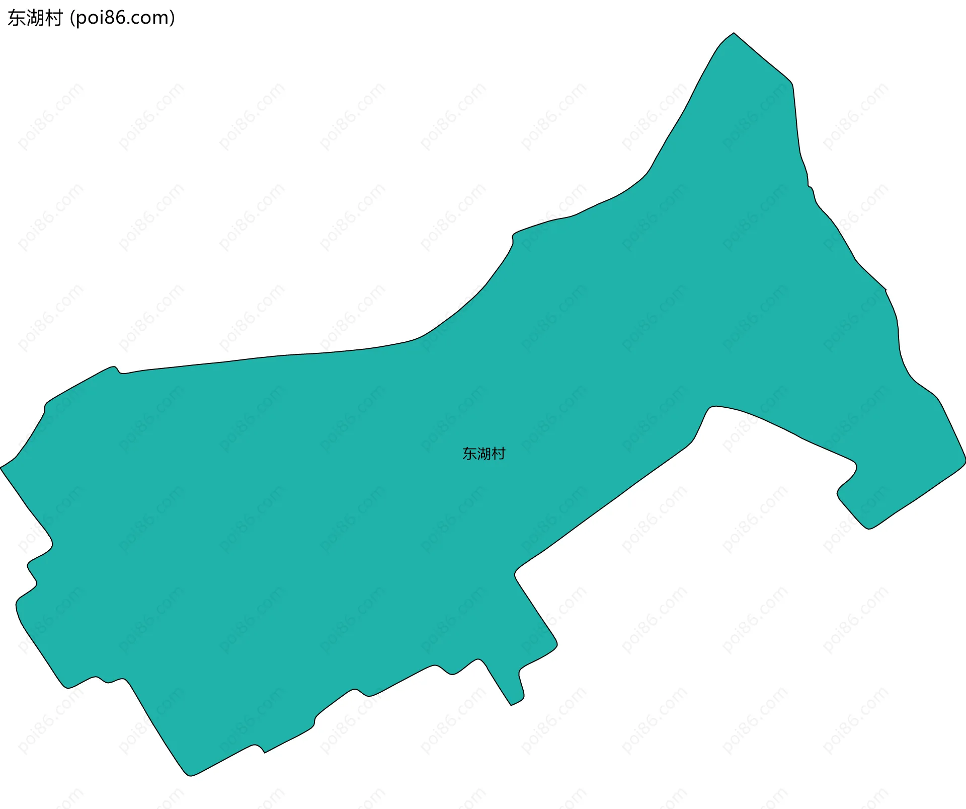 东湖村边界地图