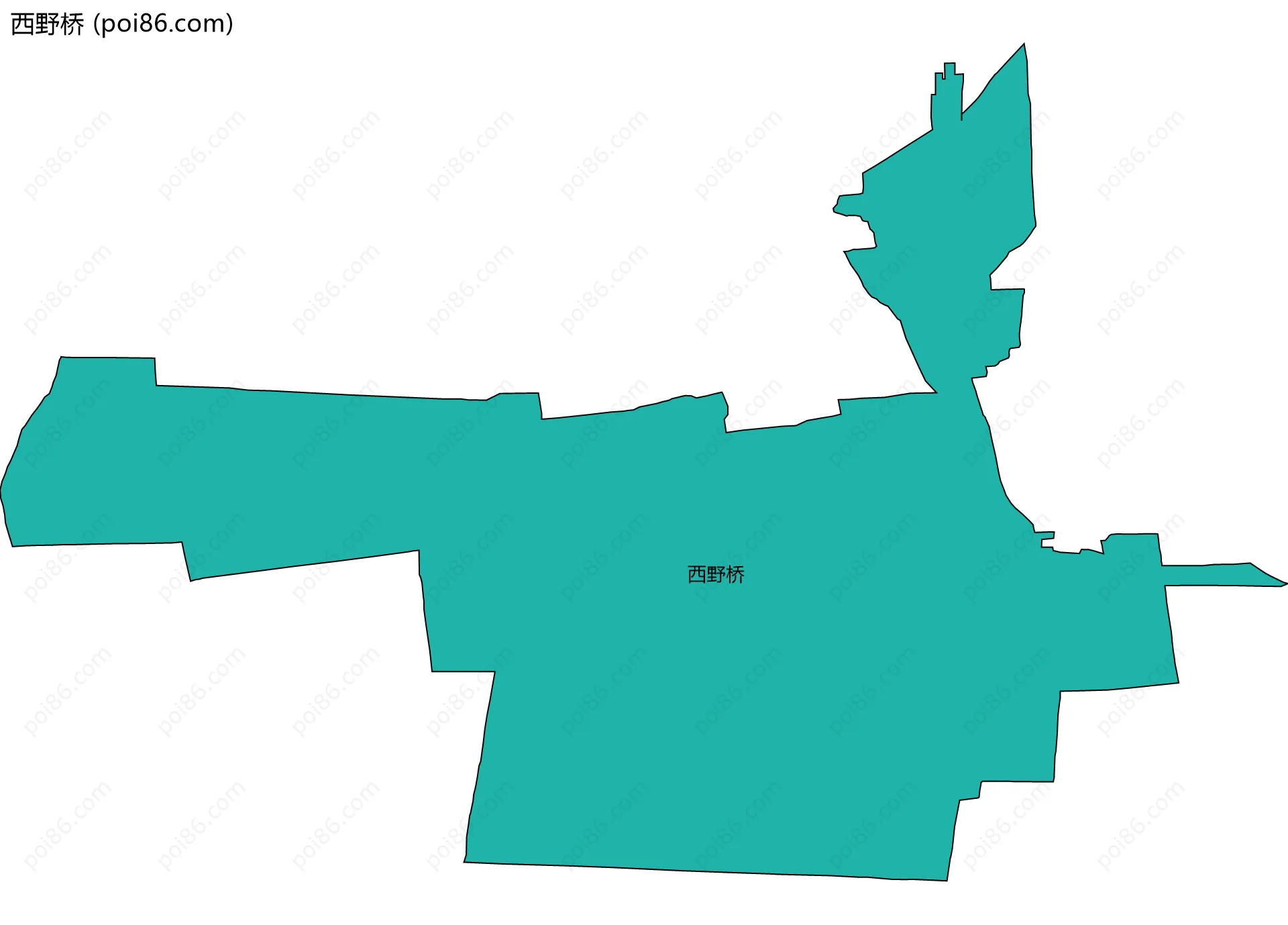 西野桥边界地图