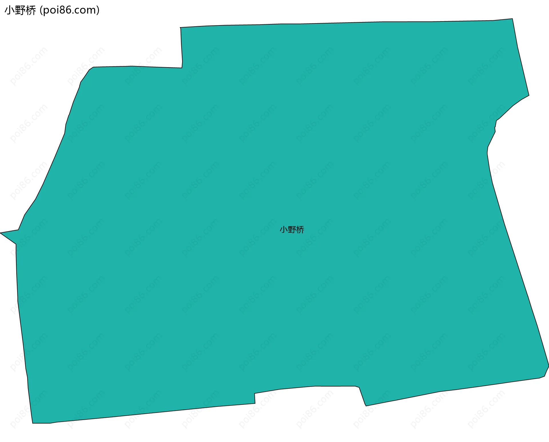 小野桥边界地图