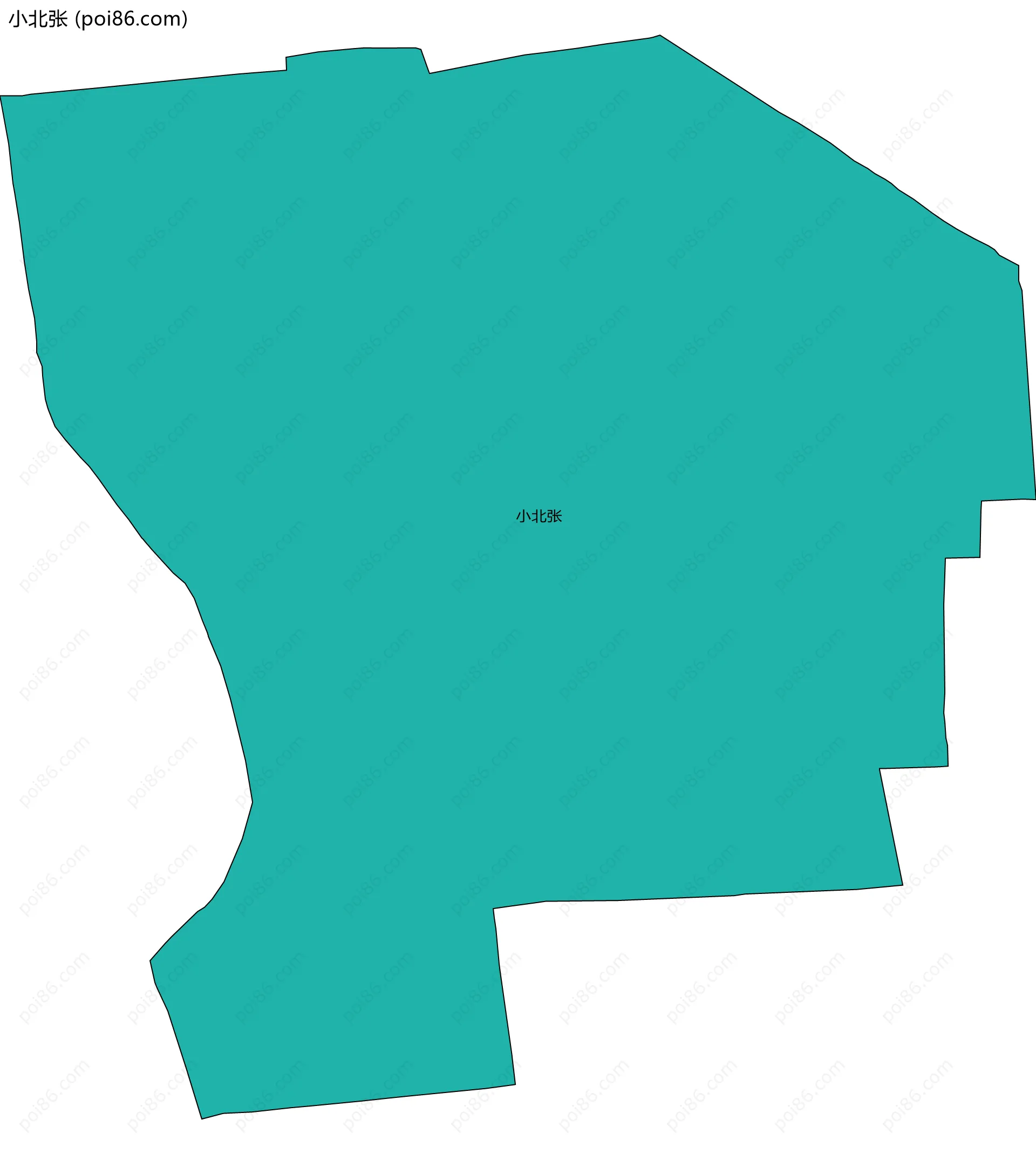 小北张边界地图