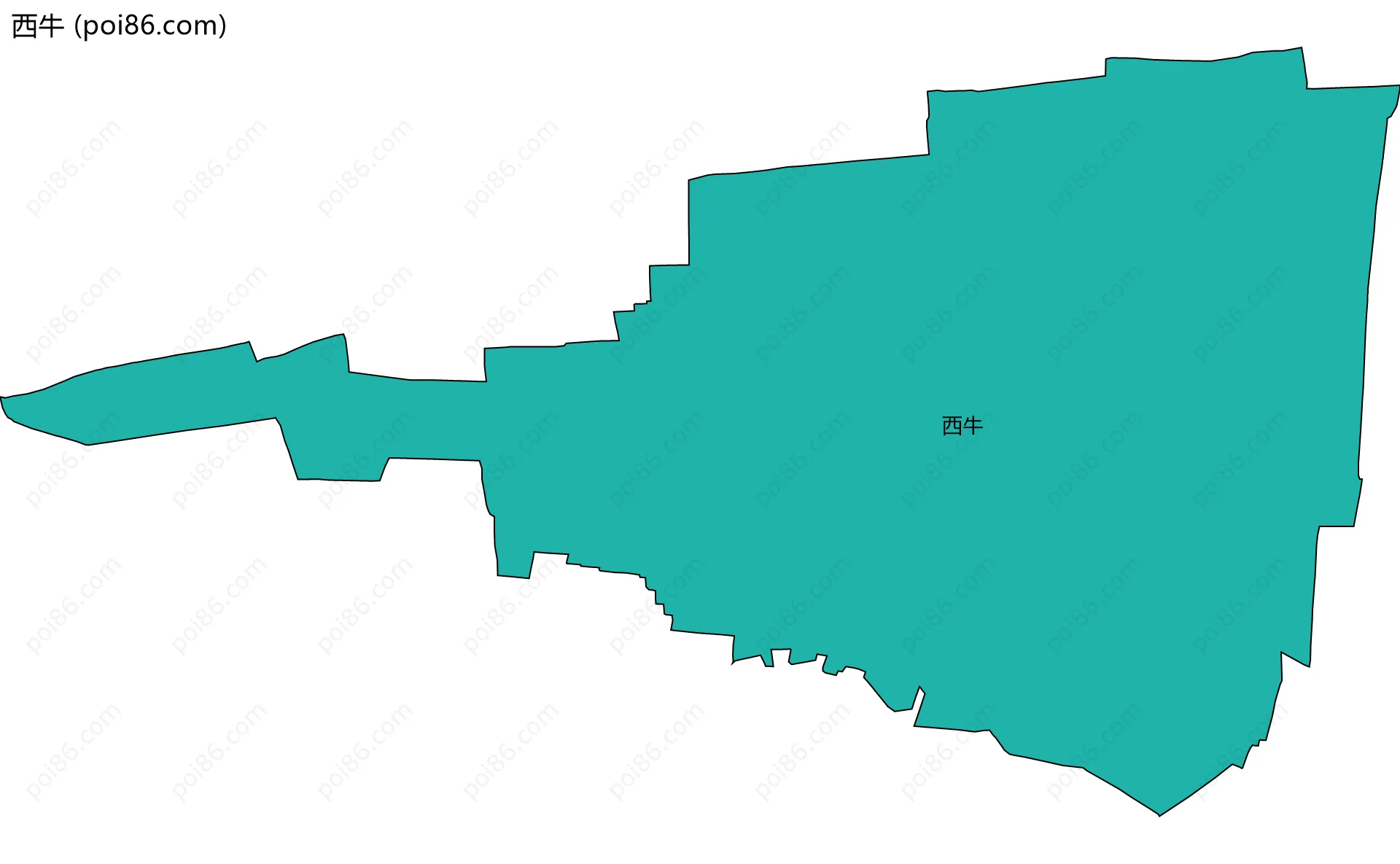 西牛边界地图
