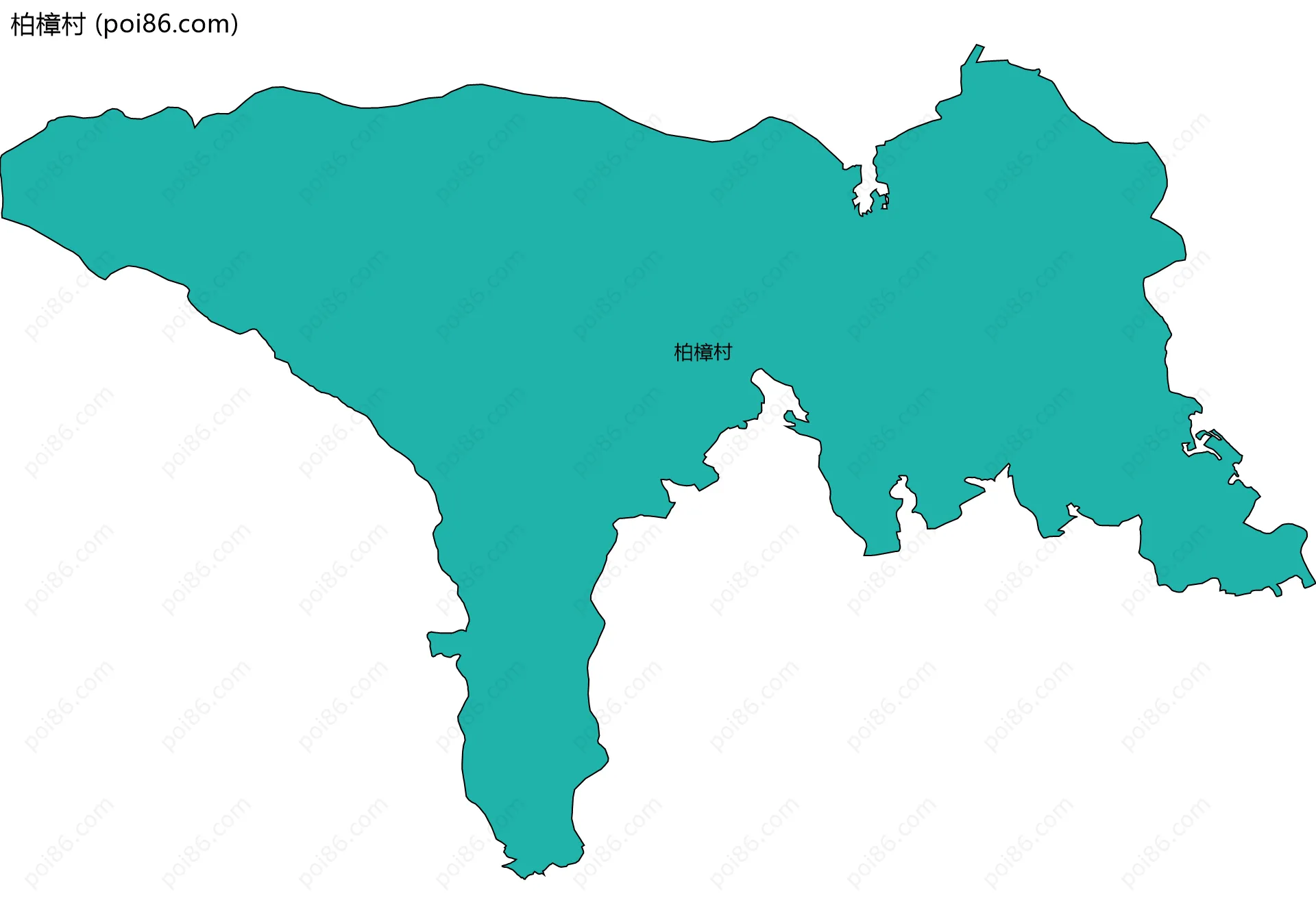 柏樟村边界地图