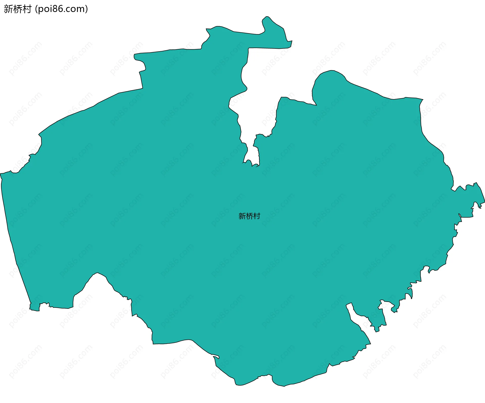 新桥村边界地图