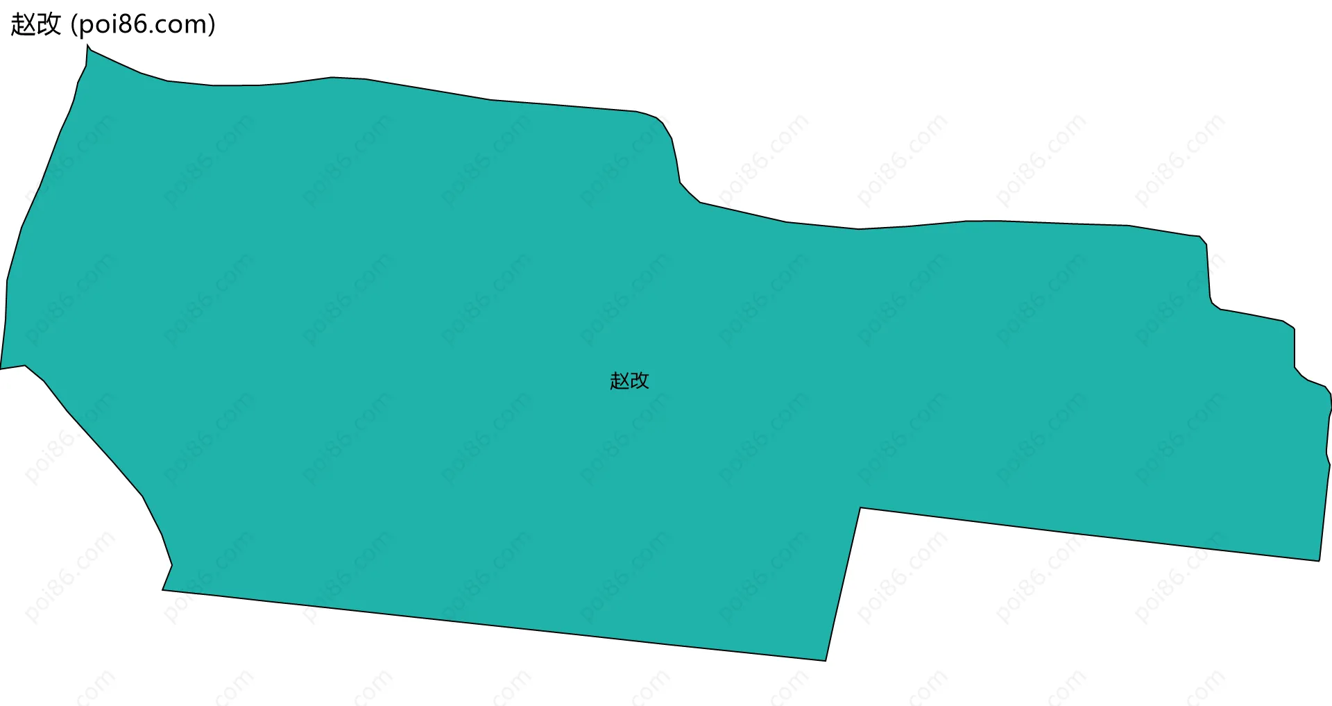 赵改边界地图