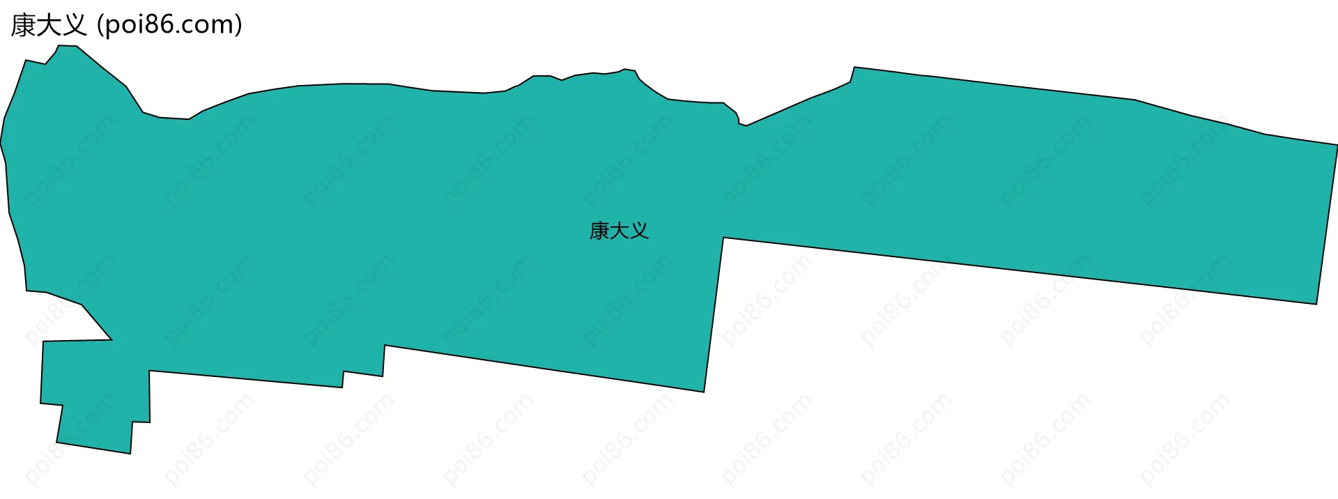 康大义边界地图