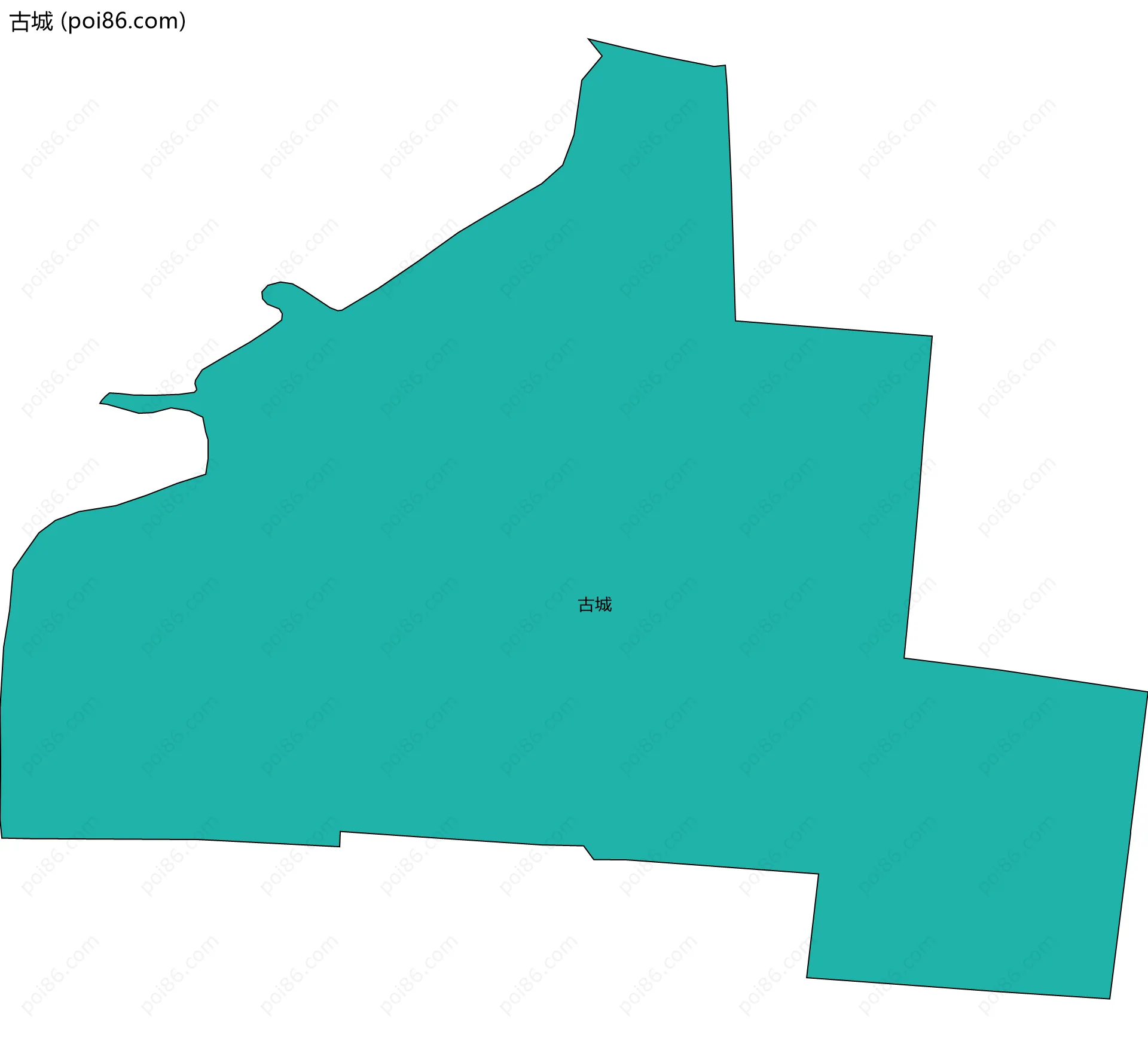 古城边界地图