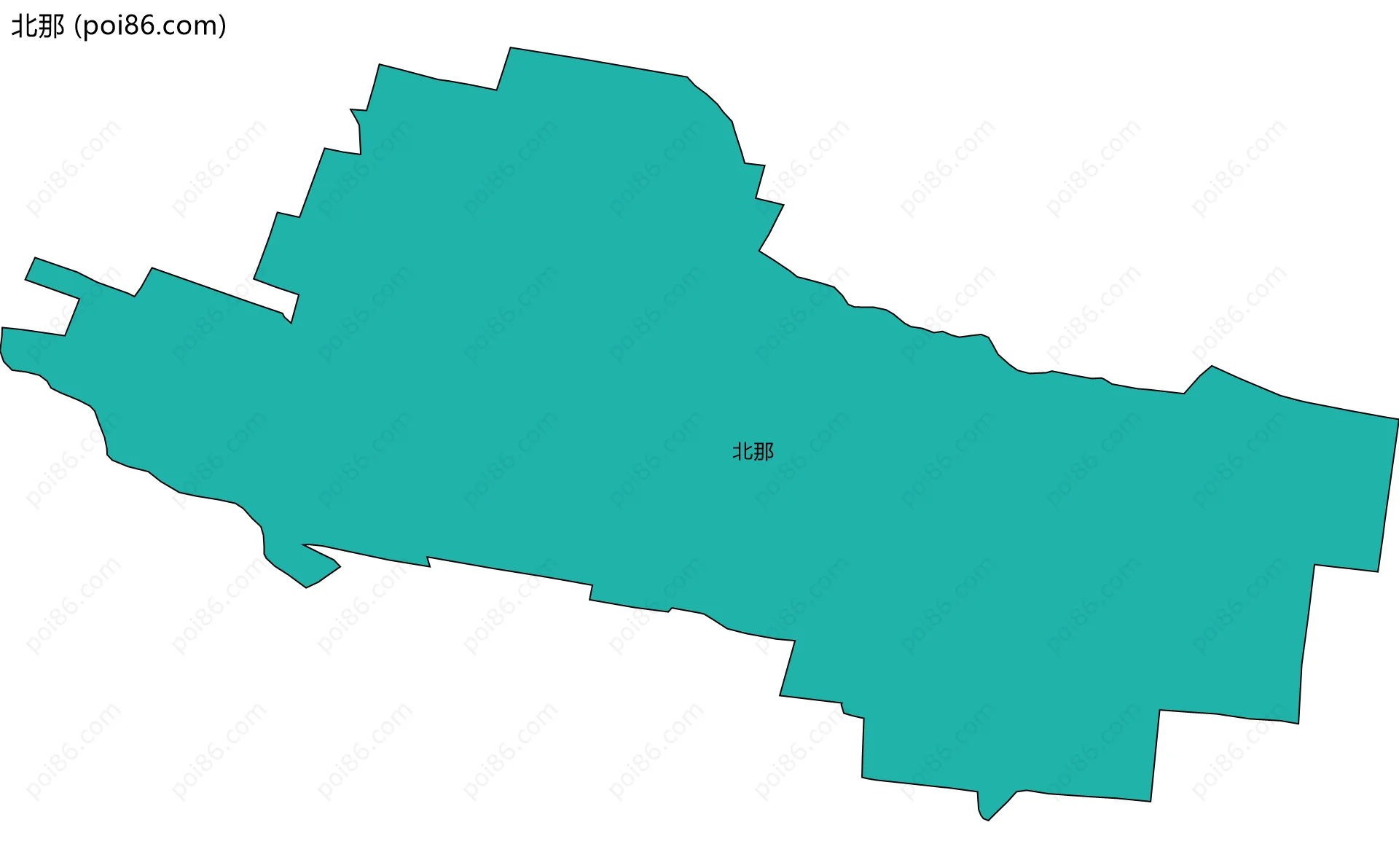 北那边界地图