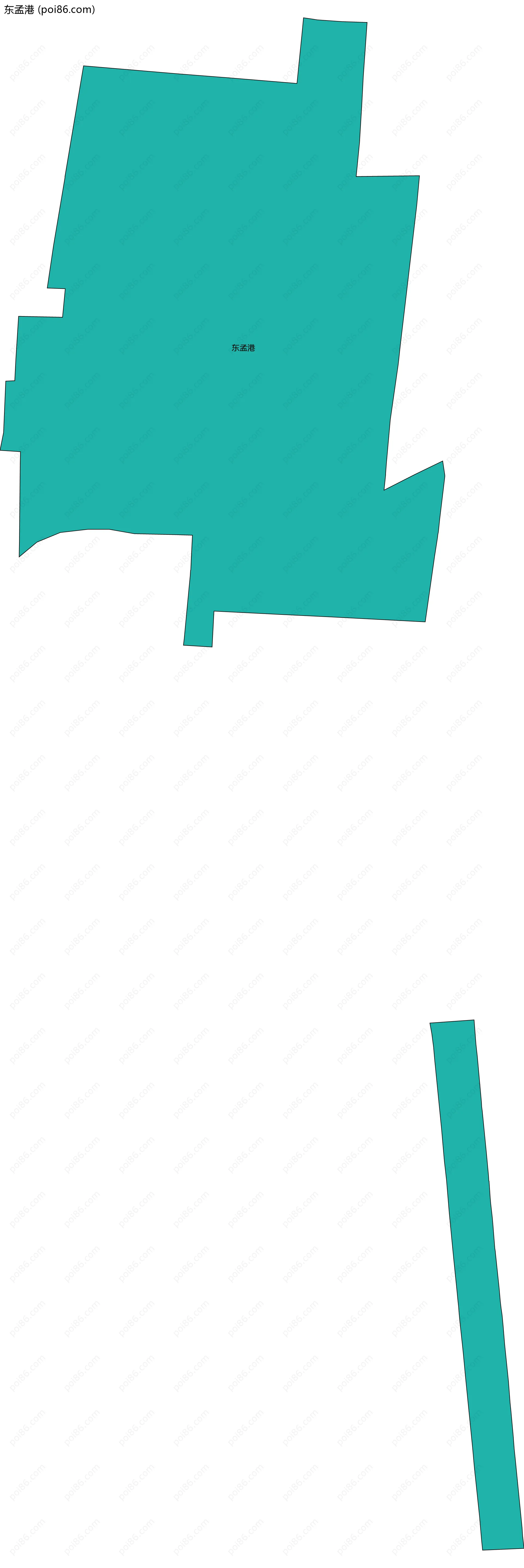 东孟港边界地图