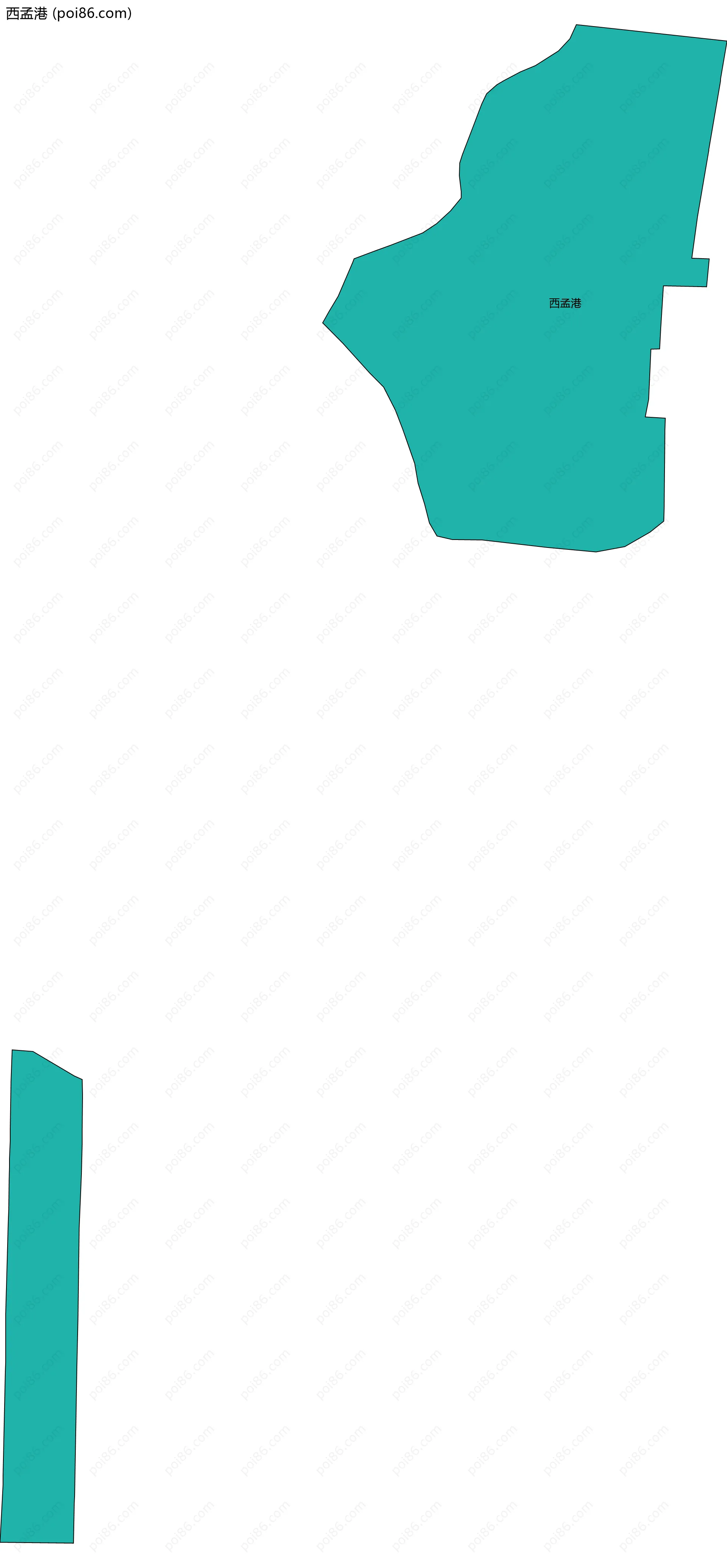 西孟港边界地图