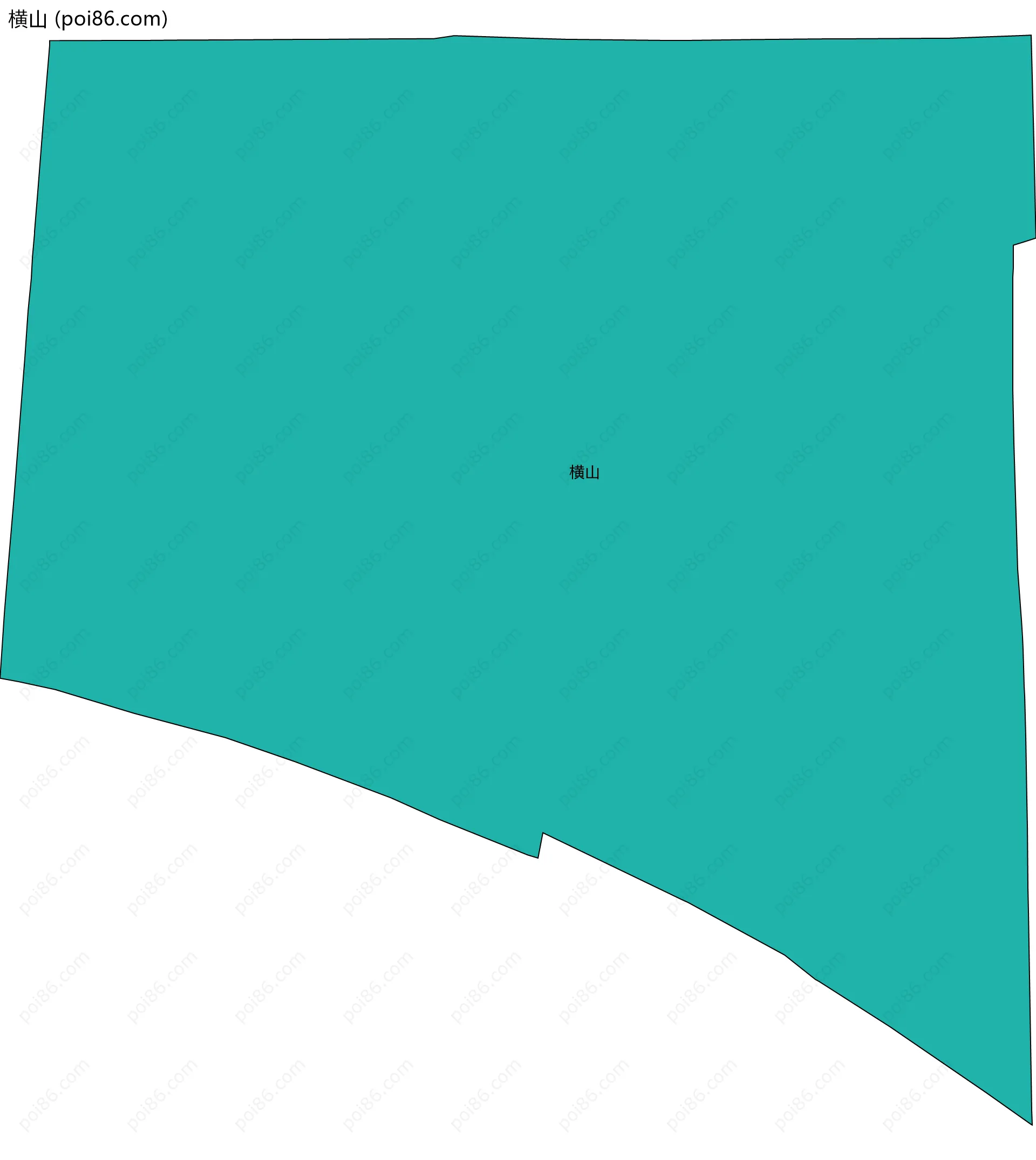 横山边界地图