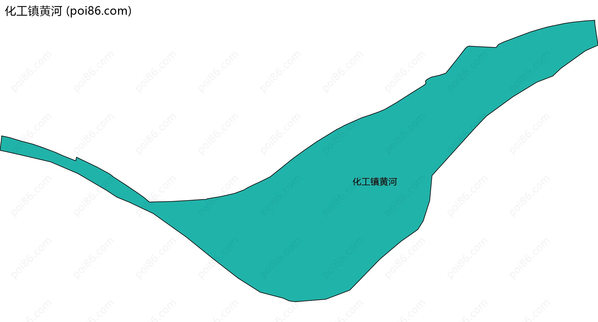 化工镇黄河边界地图