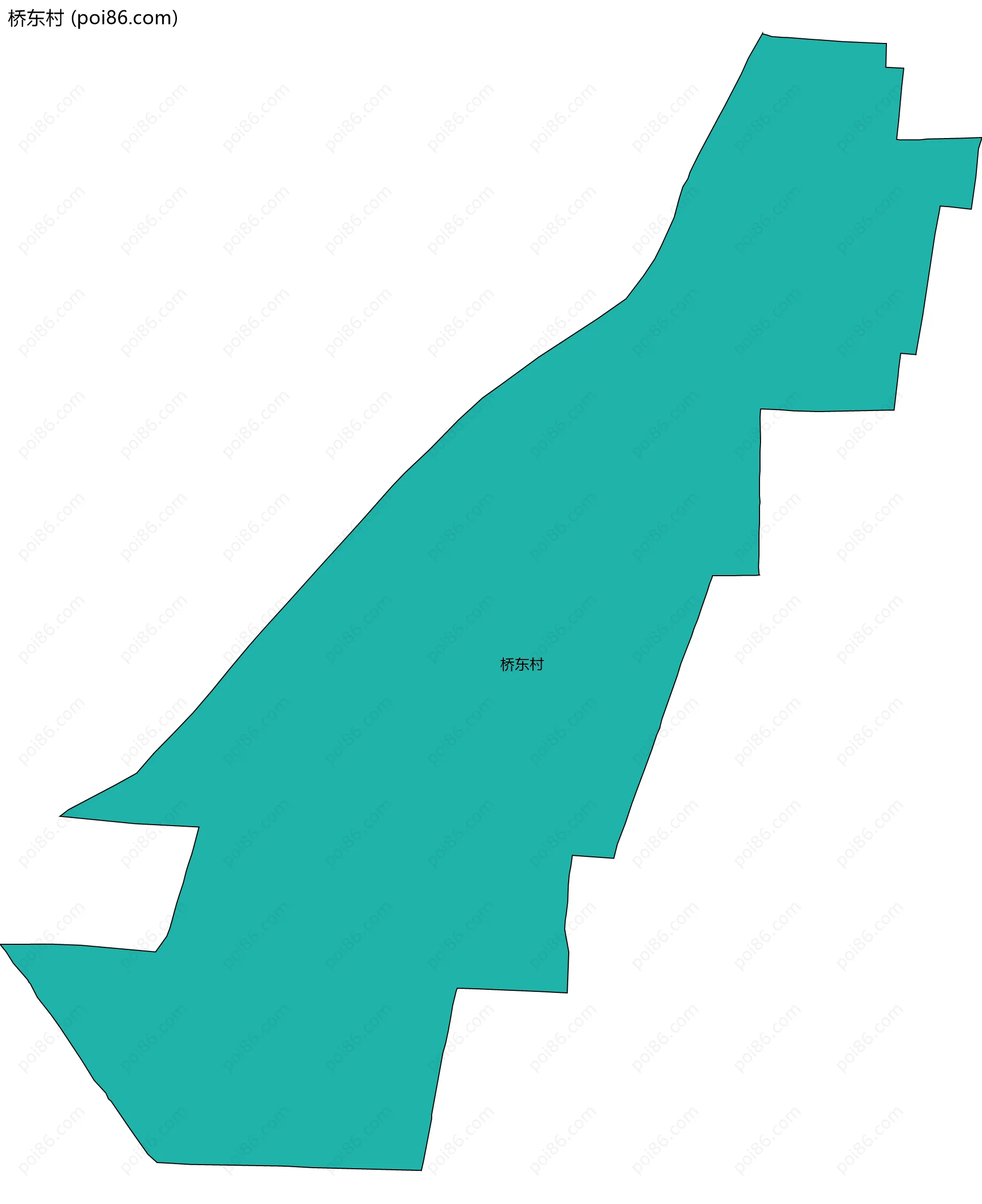 桥东村边界地图