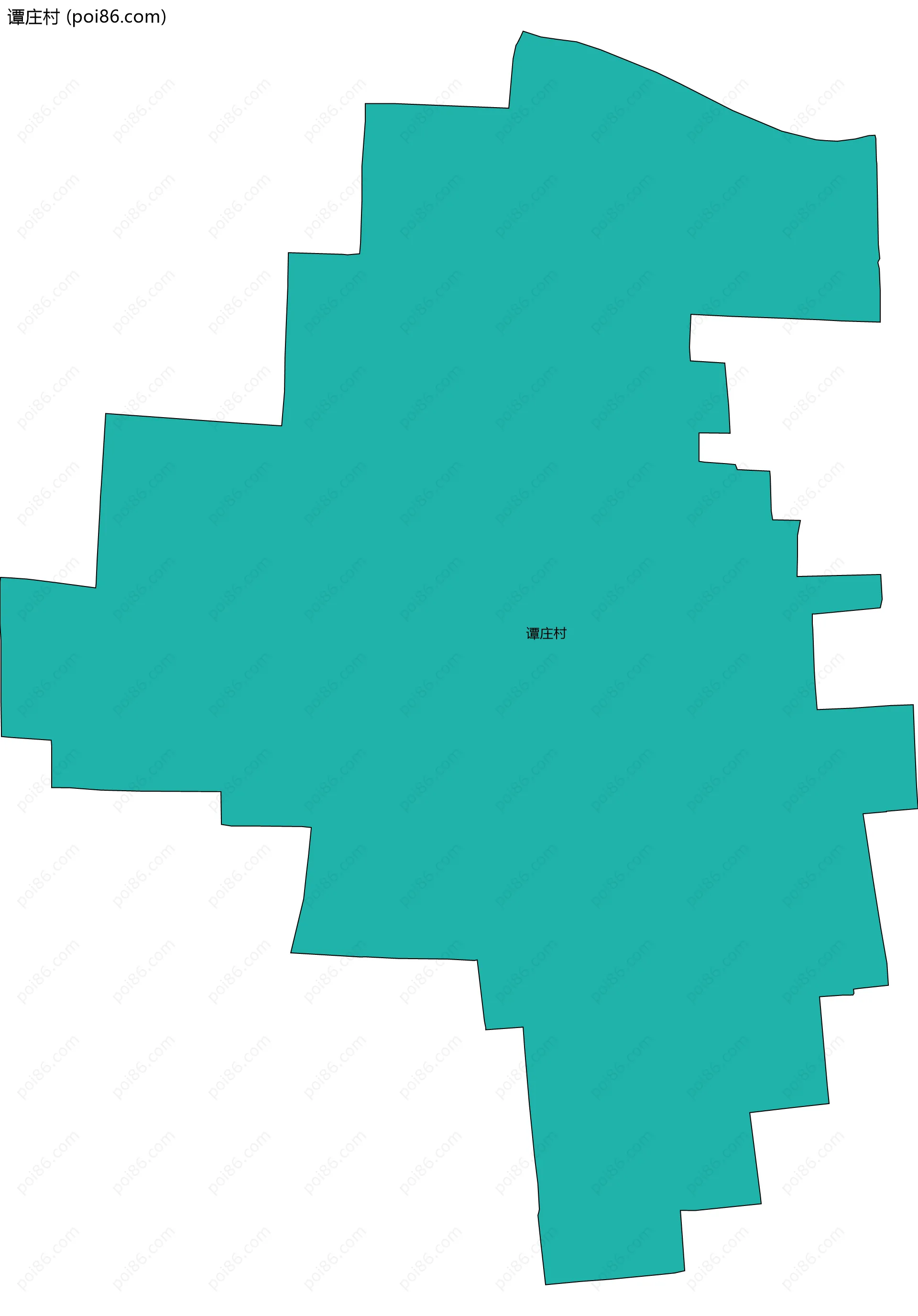 谭庄村边界地图