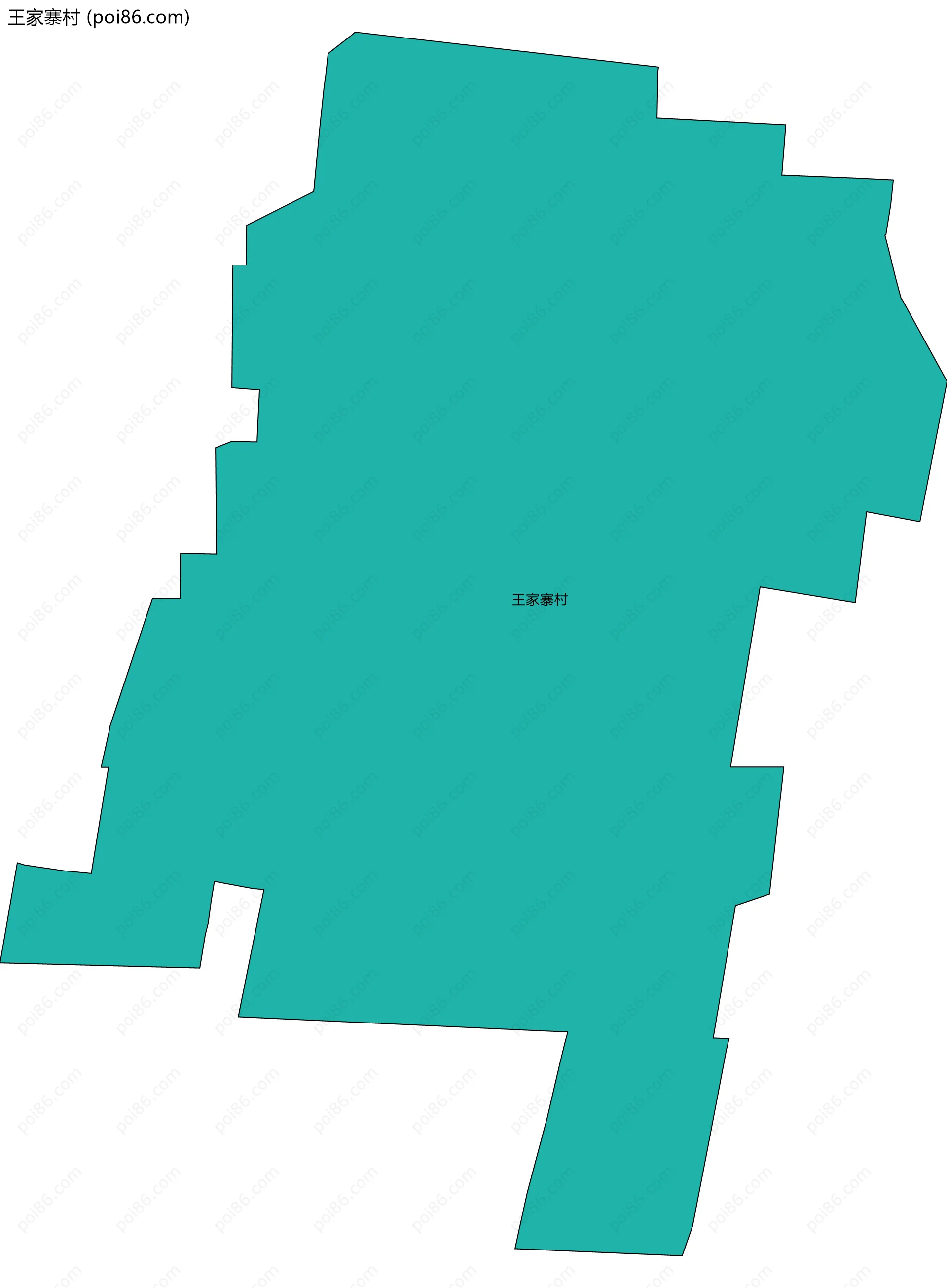 王家寨村边界地图