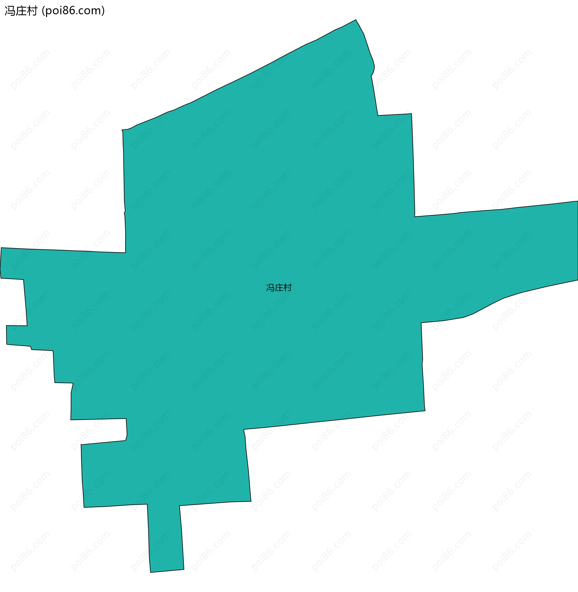 冯庄村边界地图