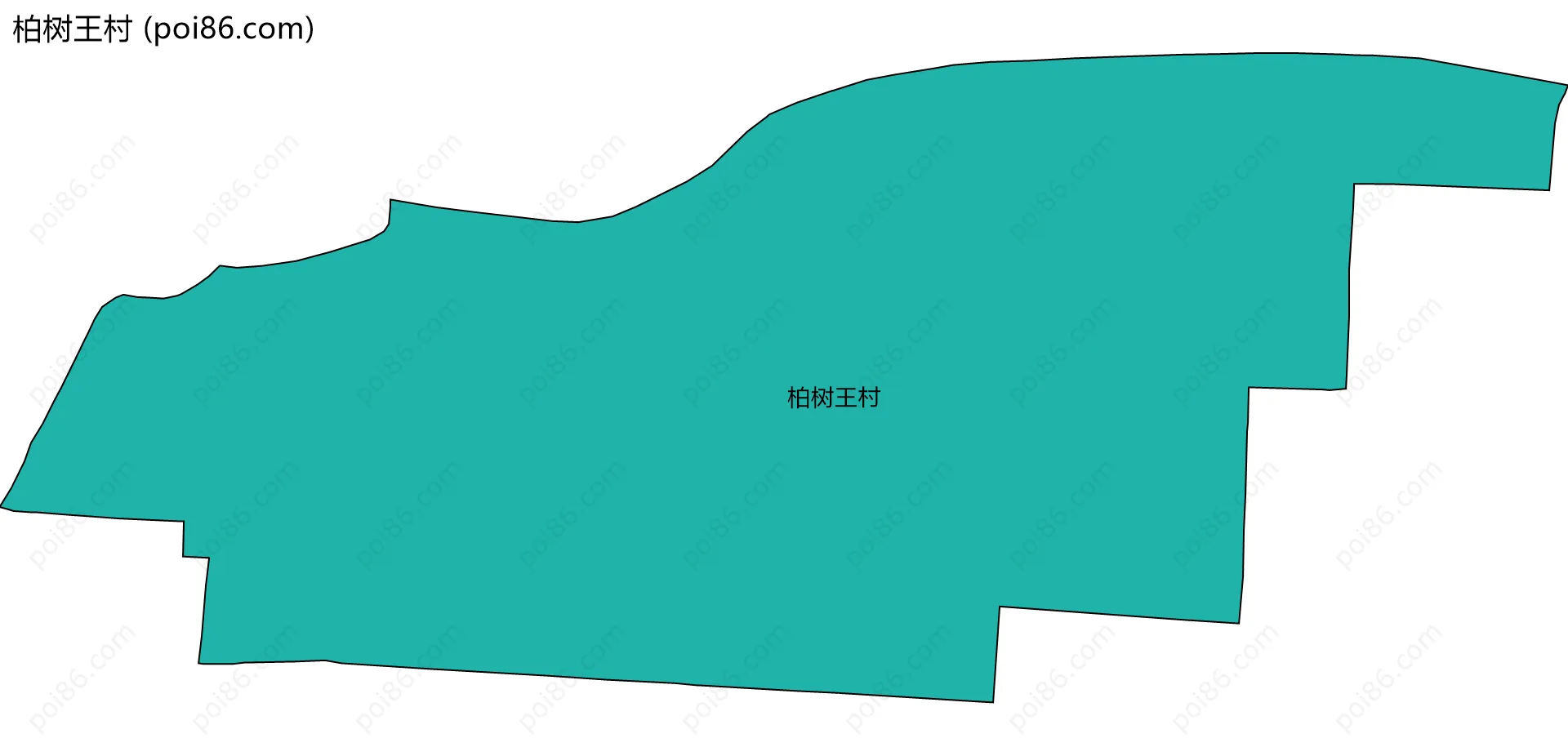 柏树王村边界地图