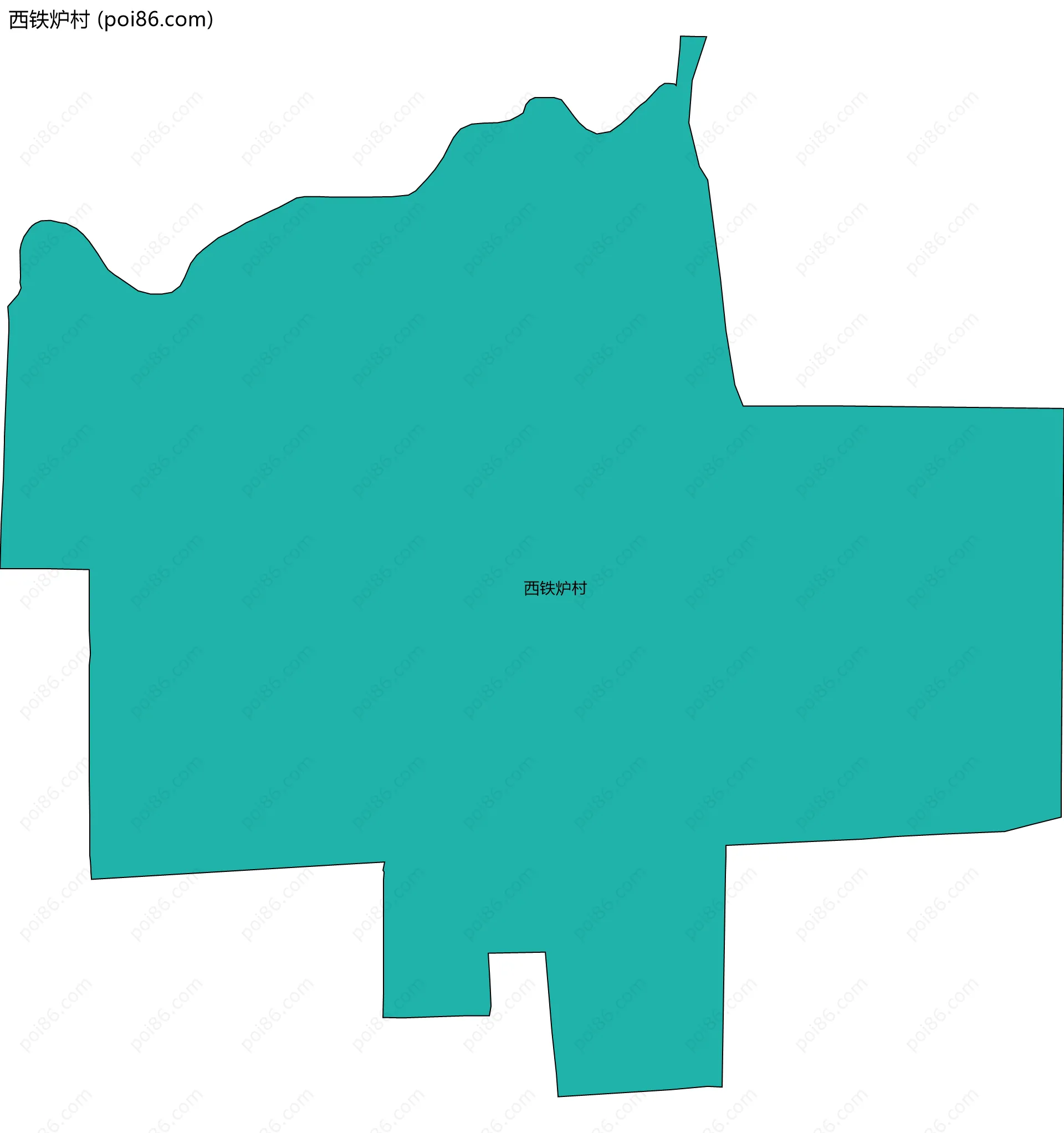 西铁炉村边界地图