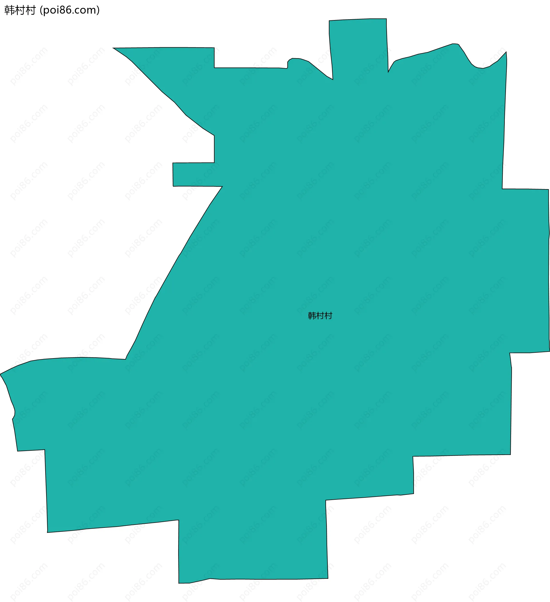 韩村村边界地图