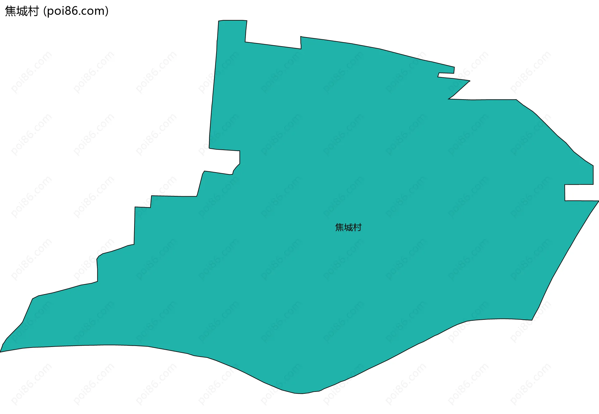 焦城村边界地图