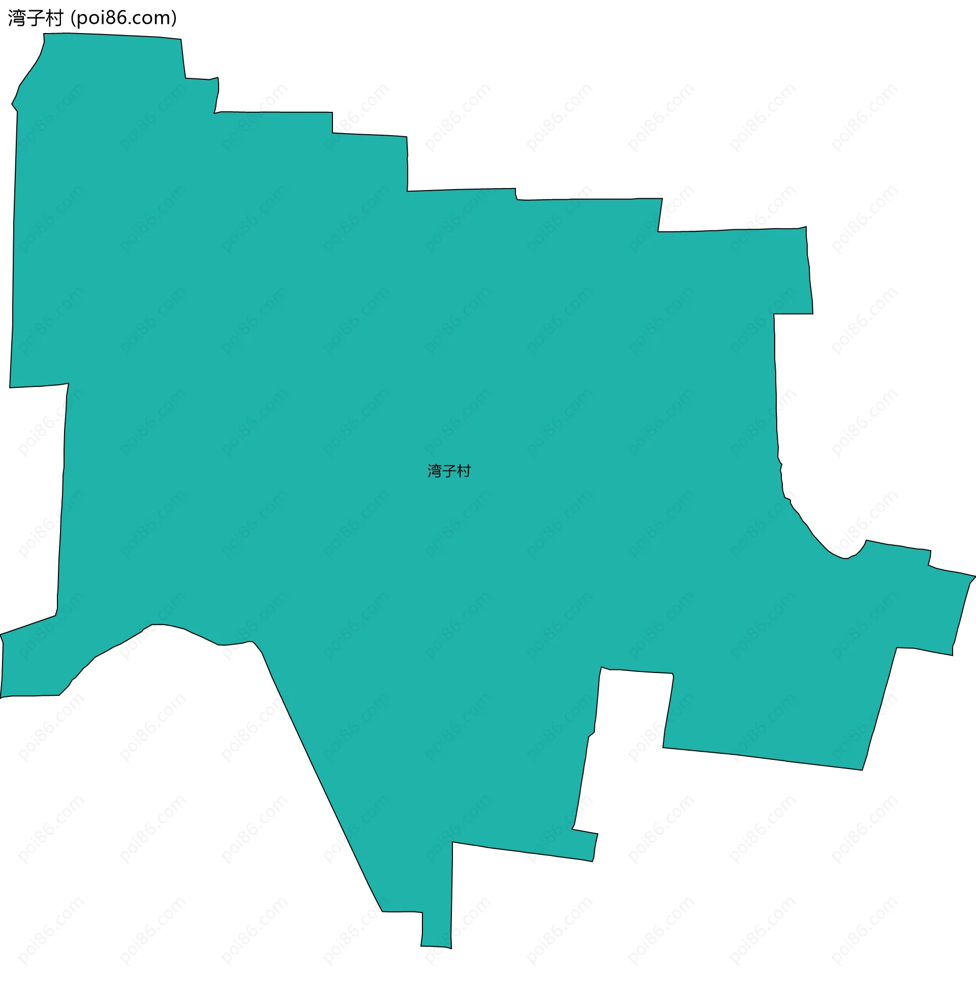 湾子村边界地图