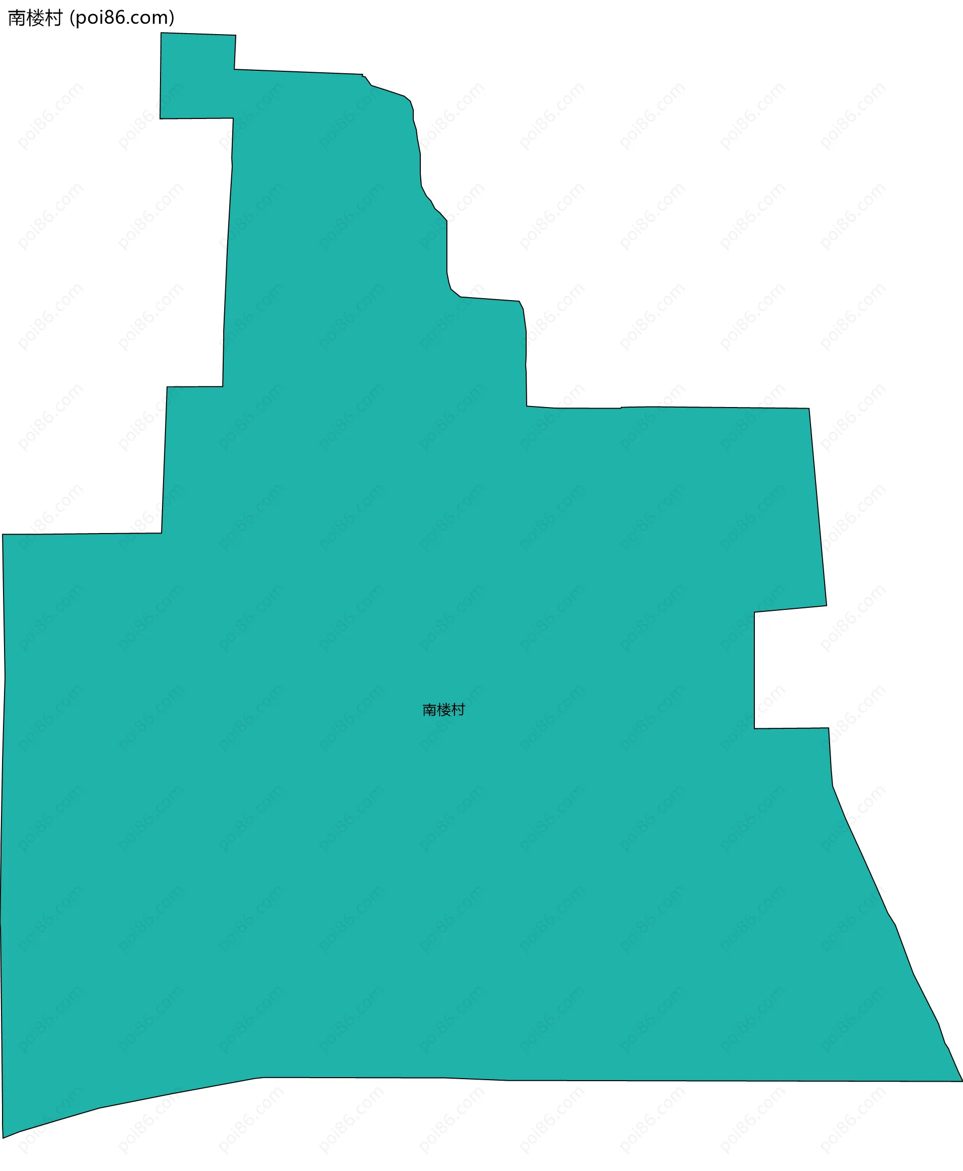 南楼村边界地图