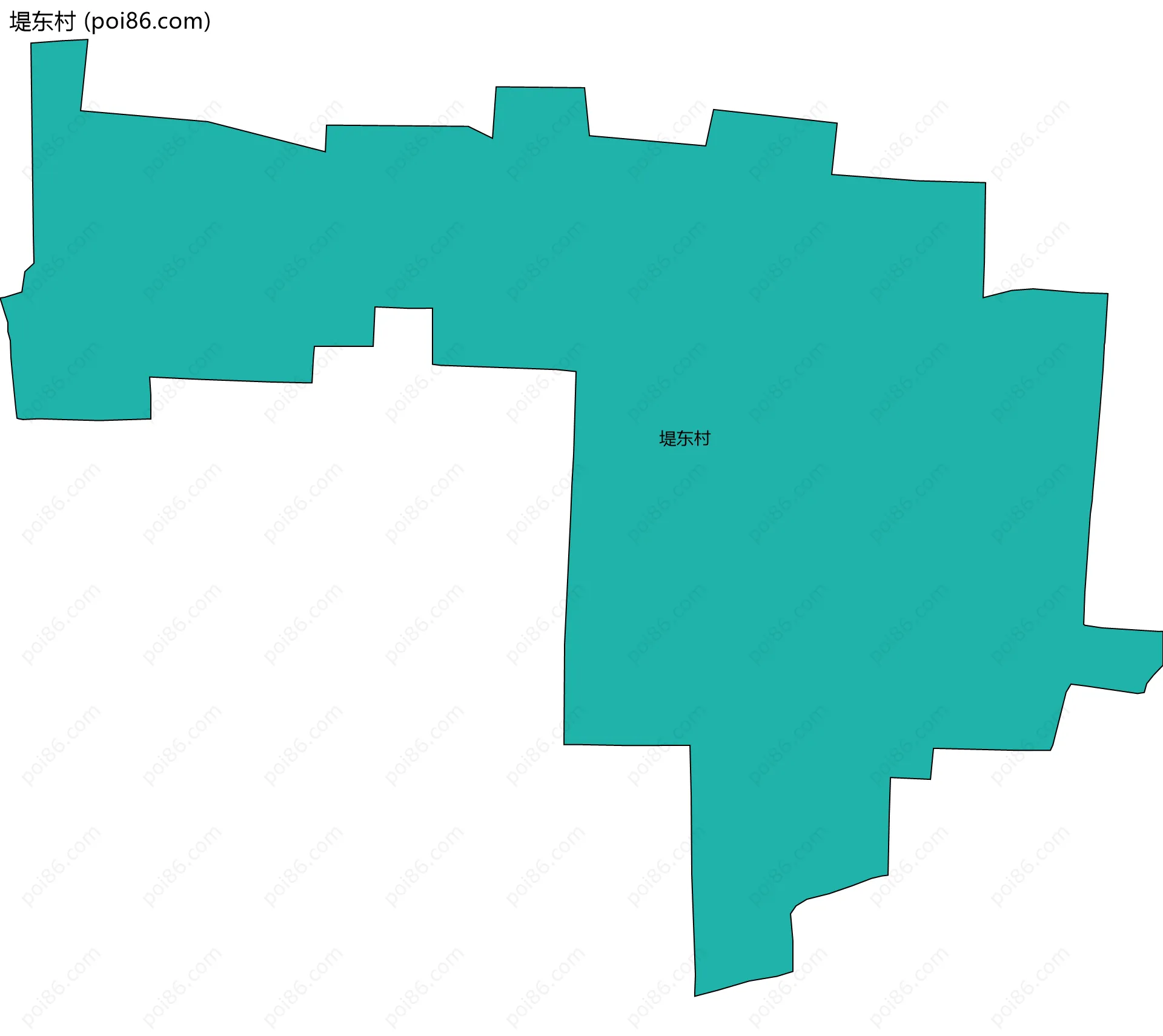 堤东村边界地图