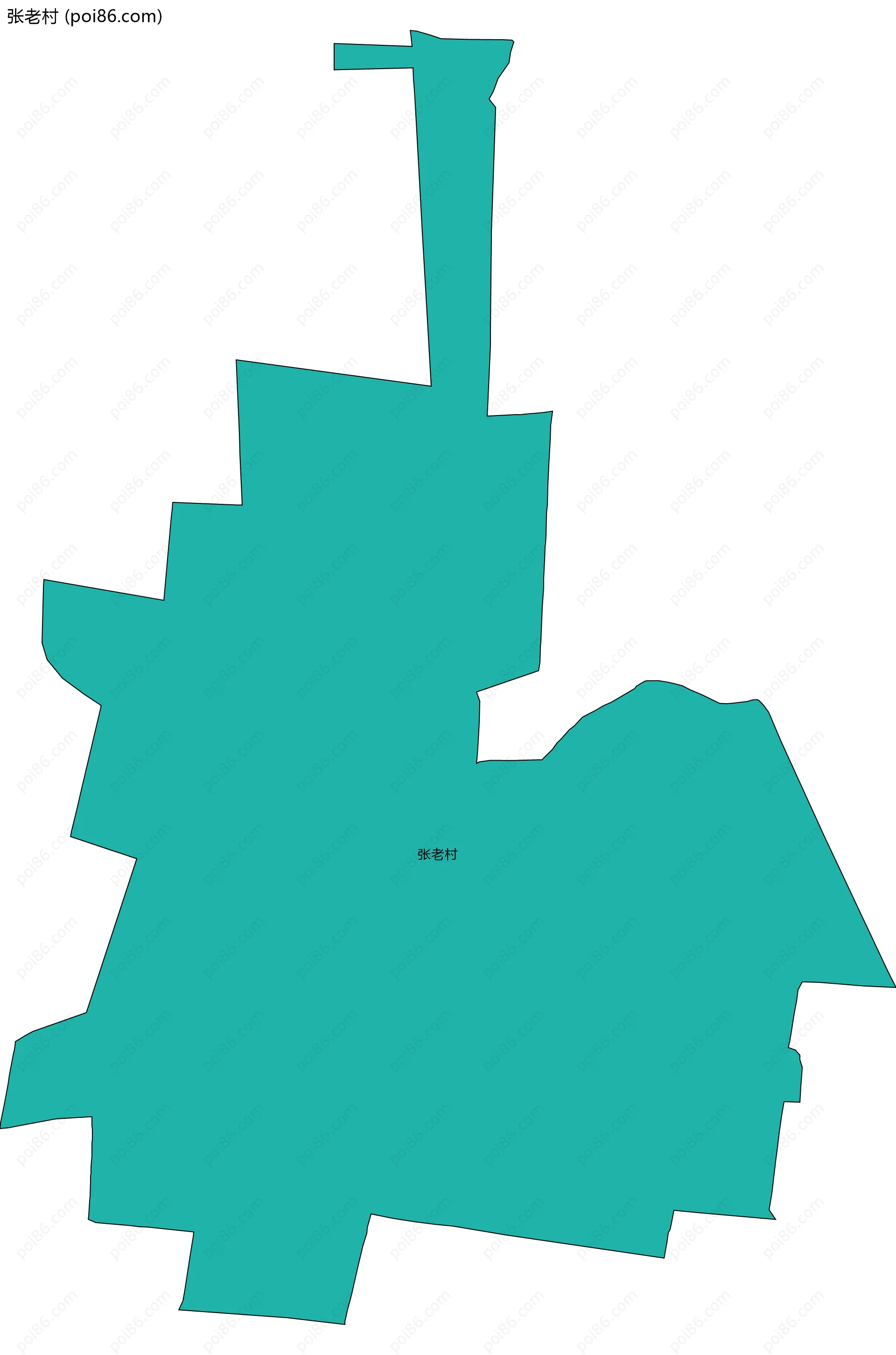 张老村边界地图