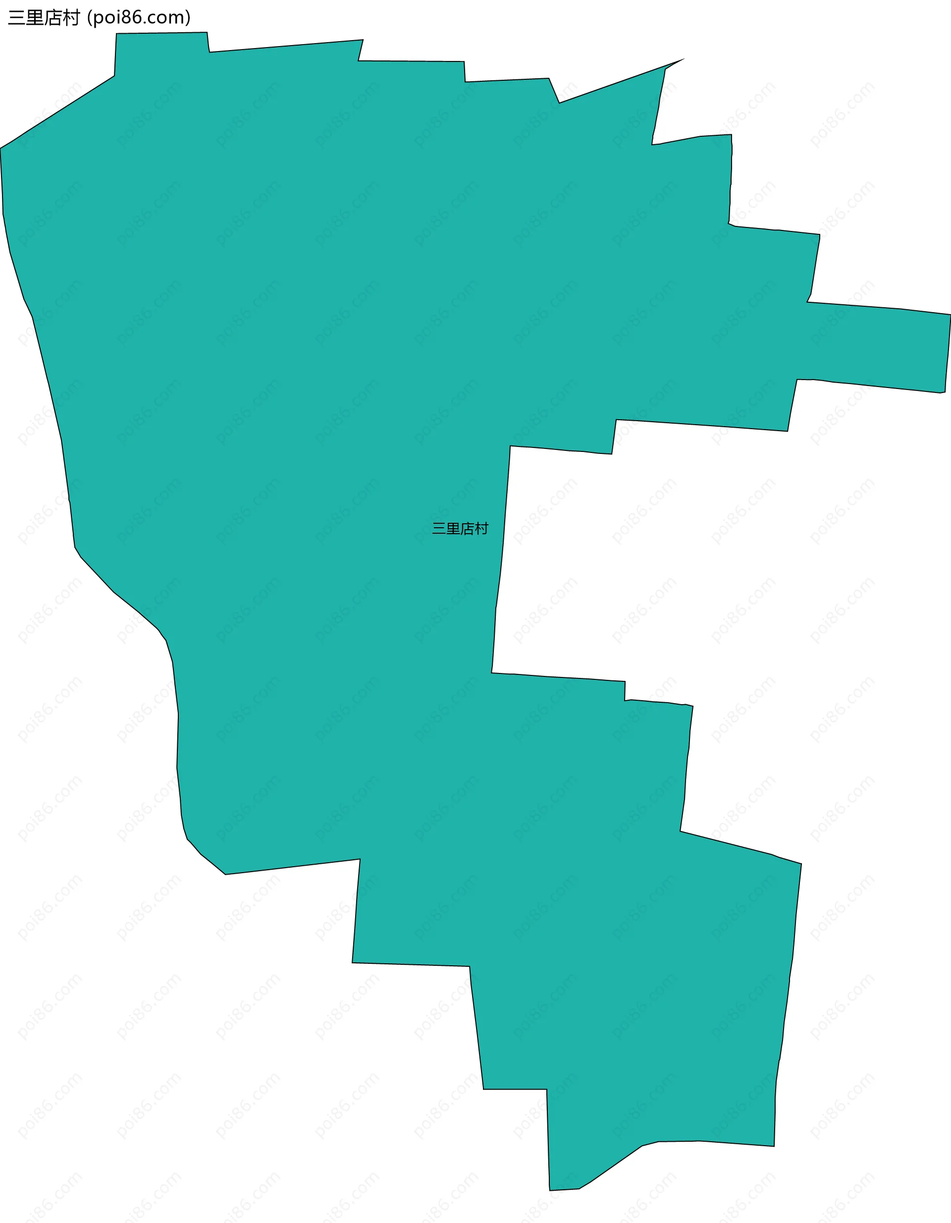 三里店村边界地图