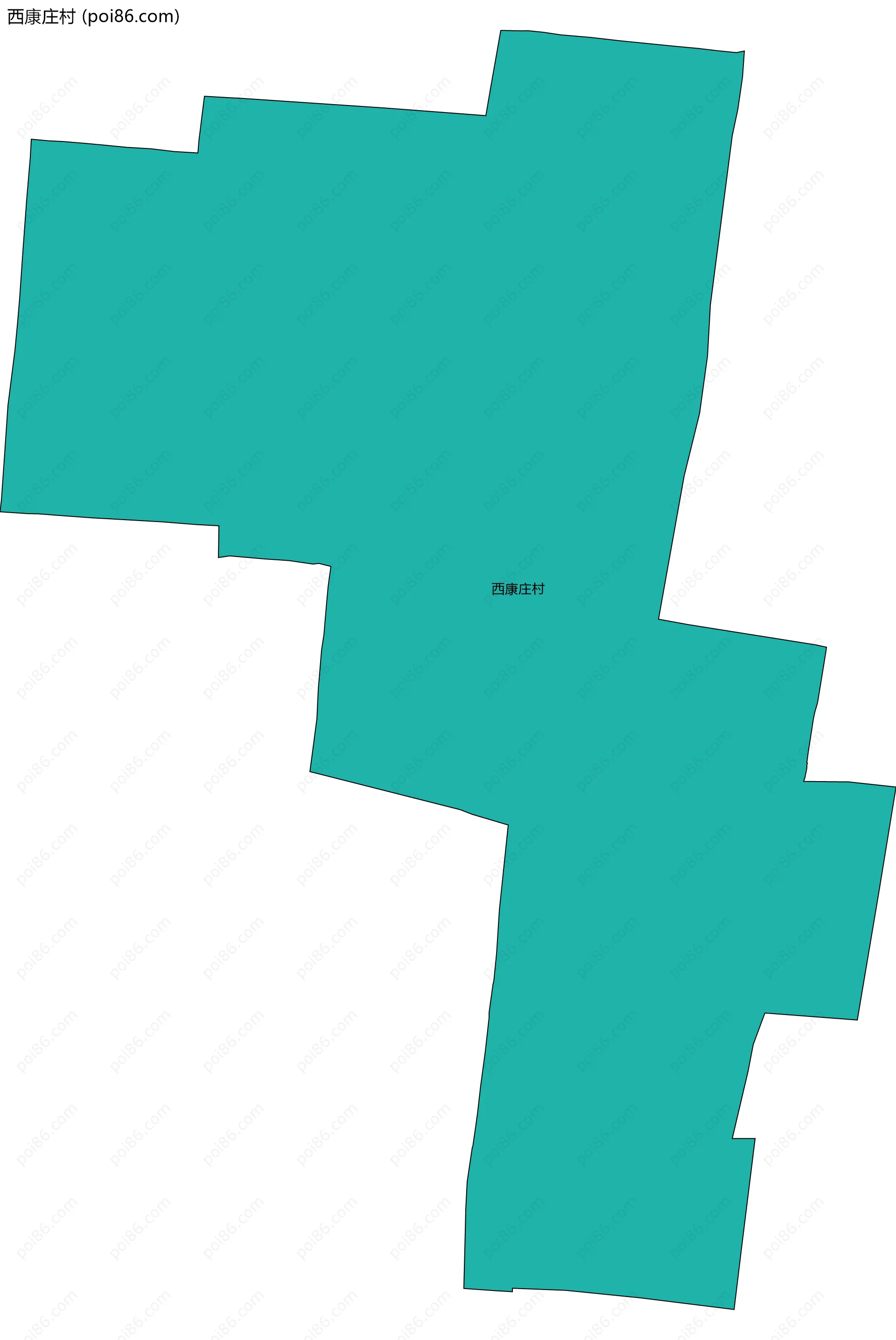 西康庄村边界地图