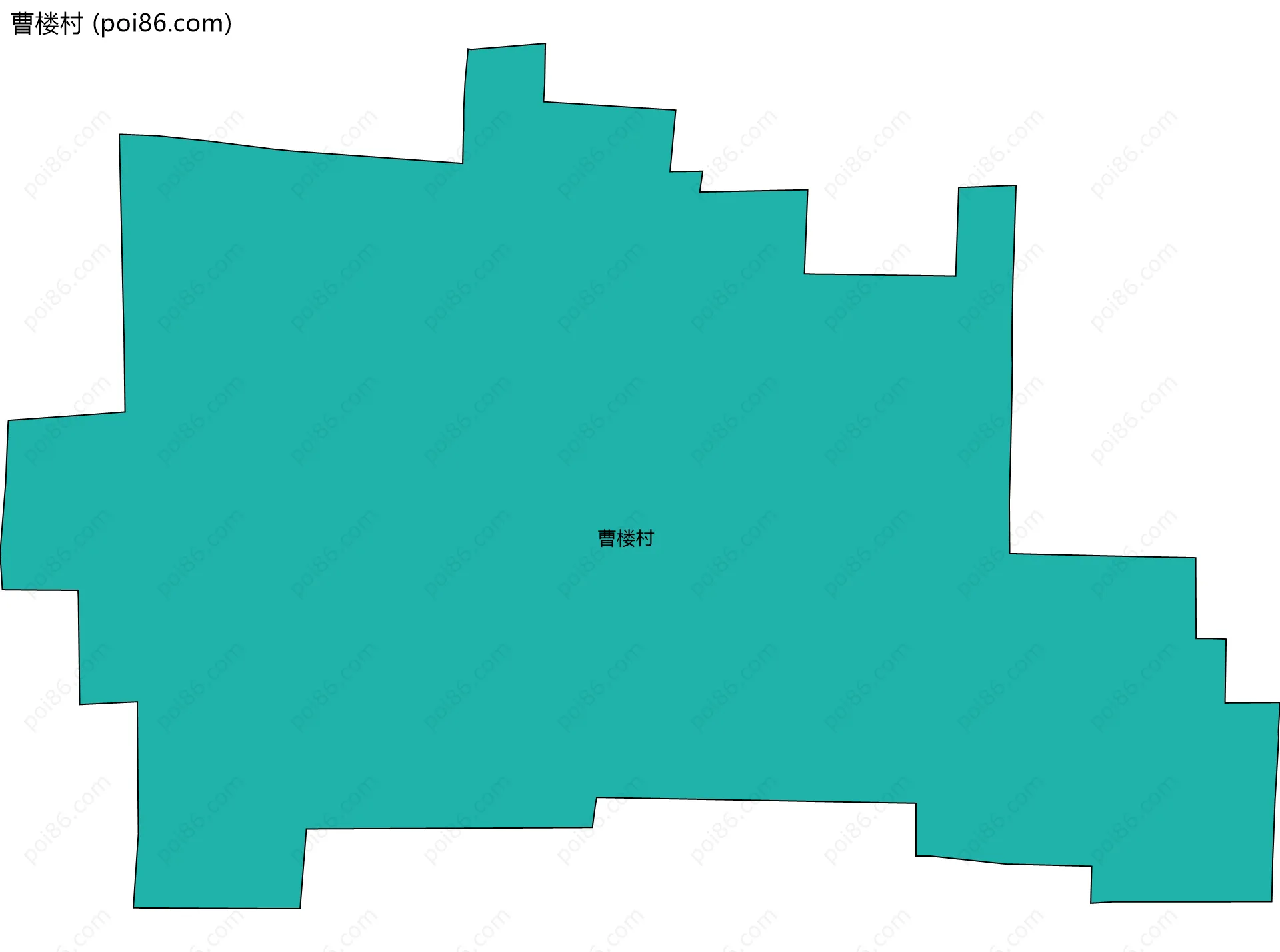 曹楼村边界地图