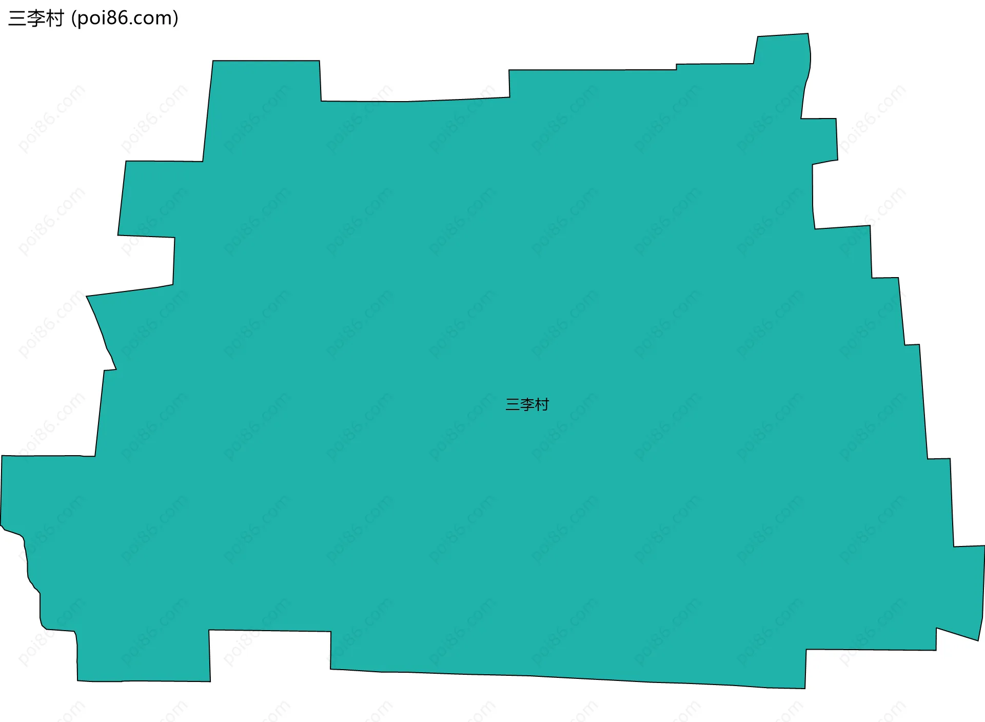 三李村边界地图