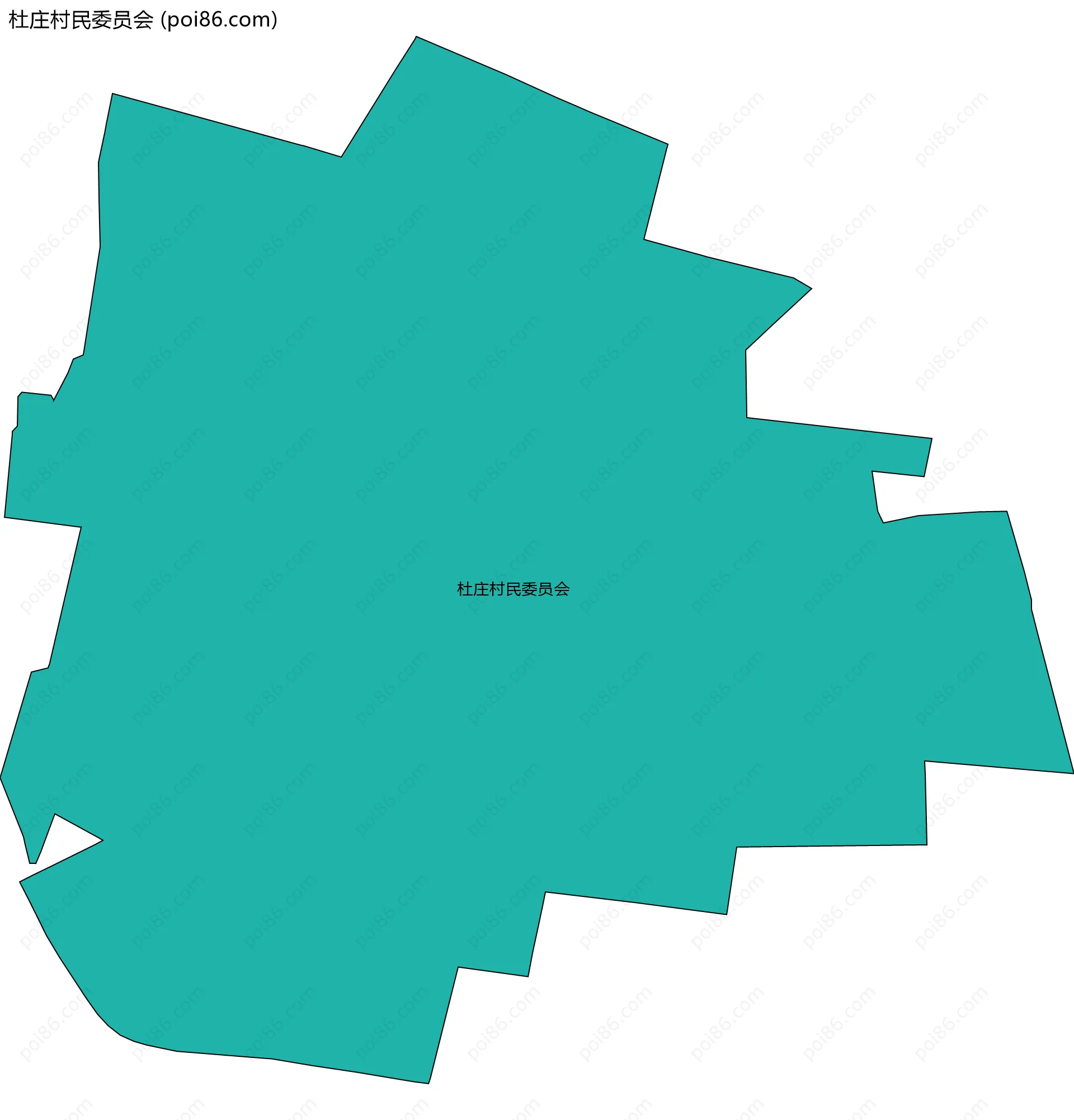 杜庄村民委员会边界地图