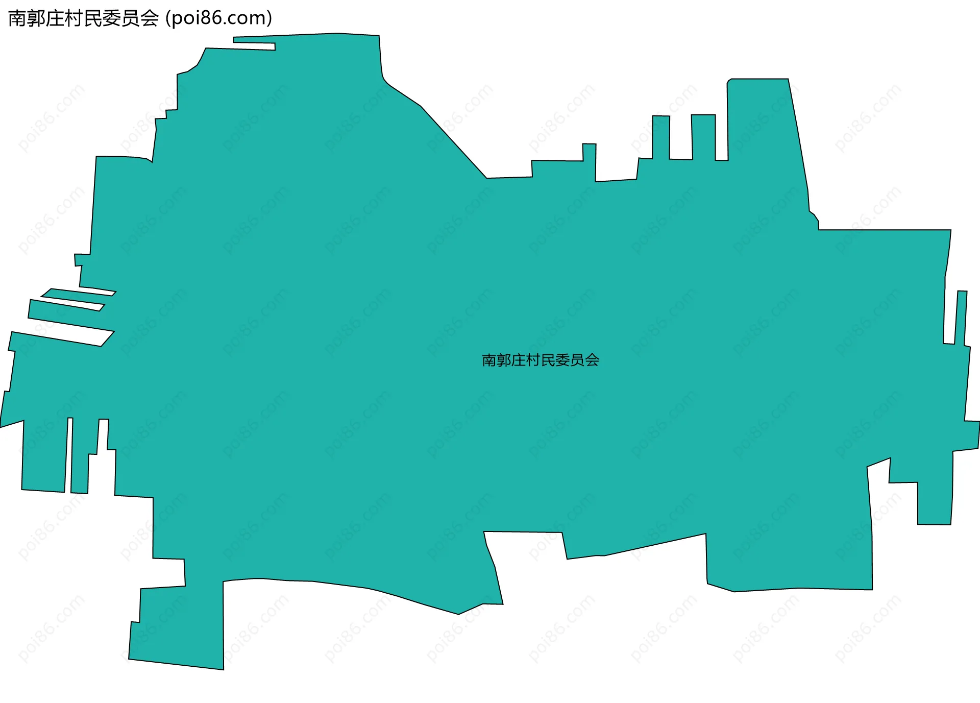 南郭庄村民委员会边界地图