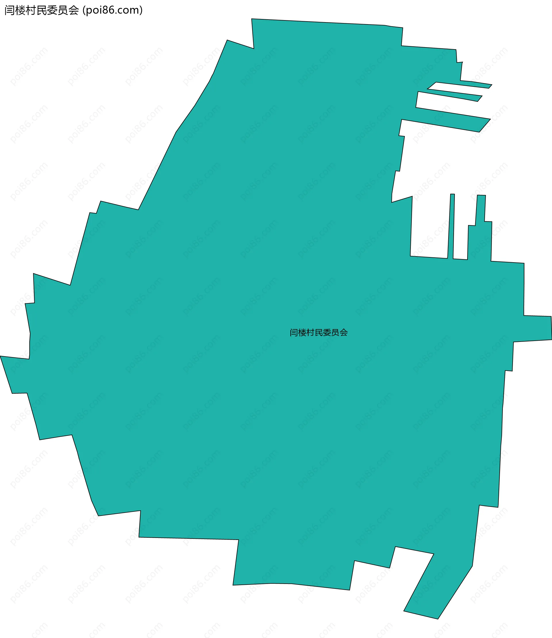 闫楼村民委员会边界地图