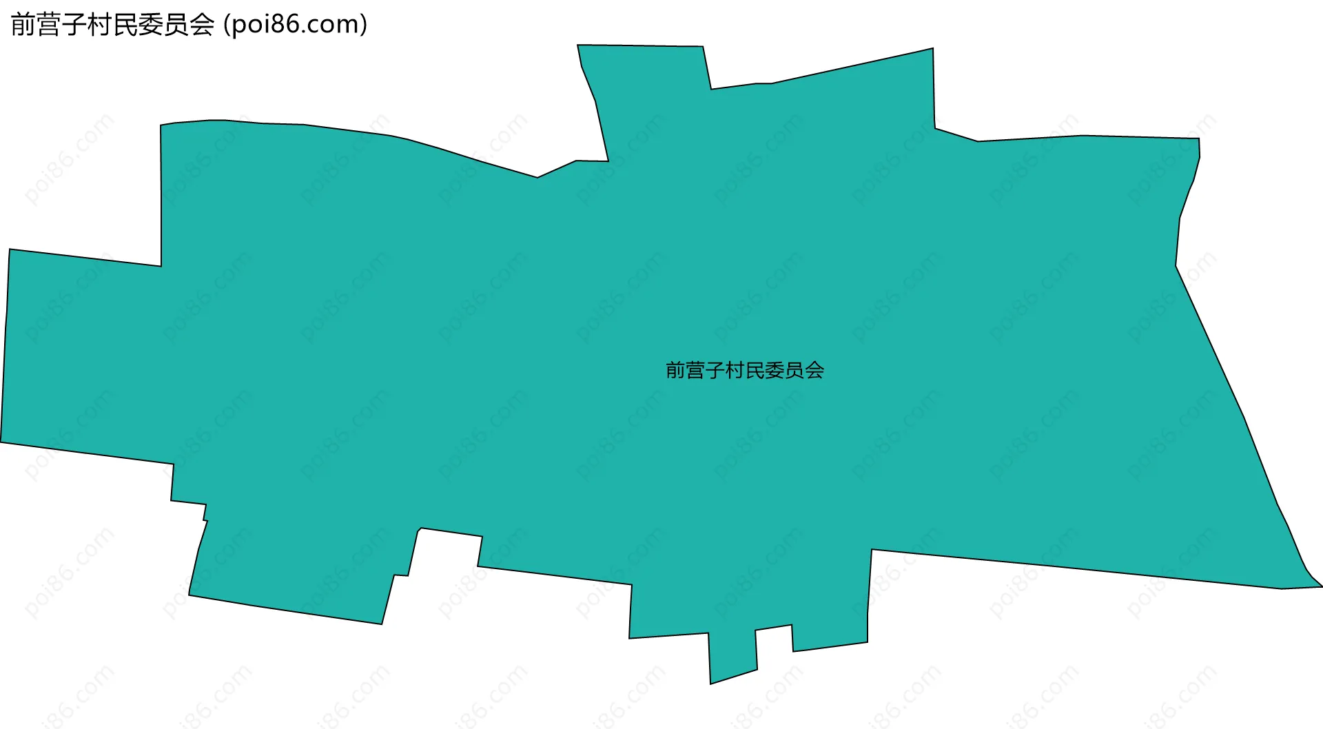 前营子村民委员会边界地图