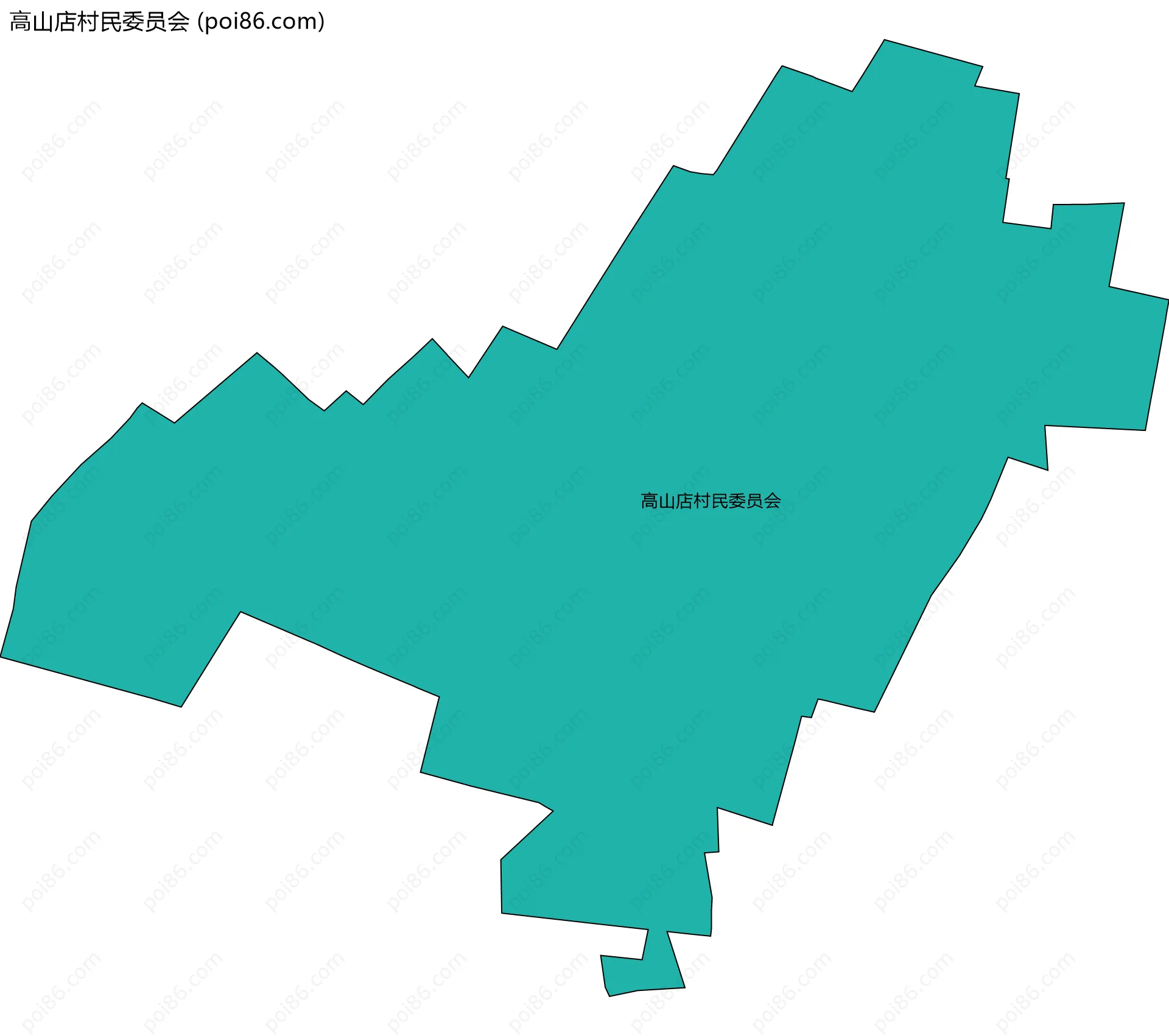 高山店村民委员会边界地图