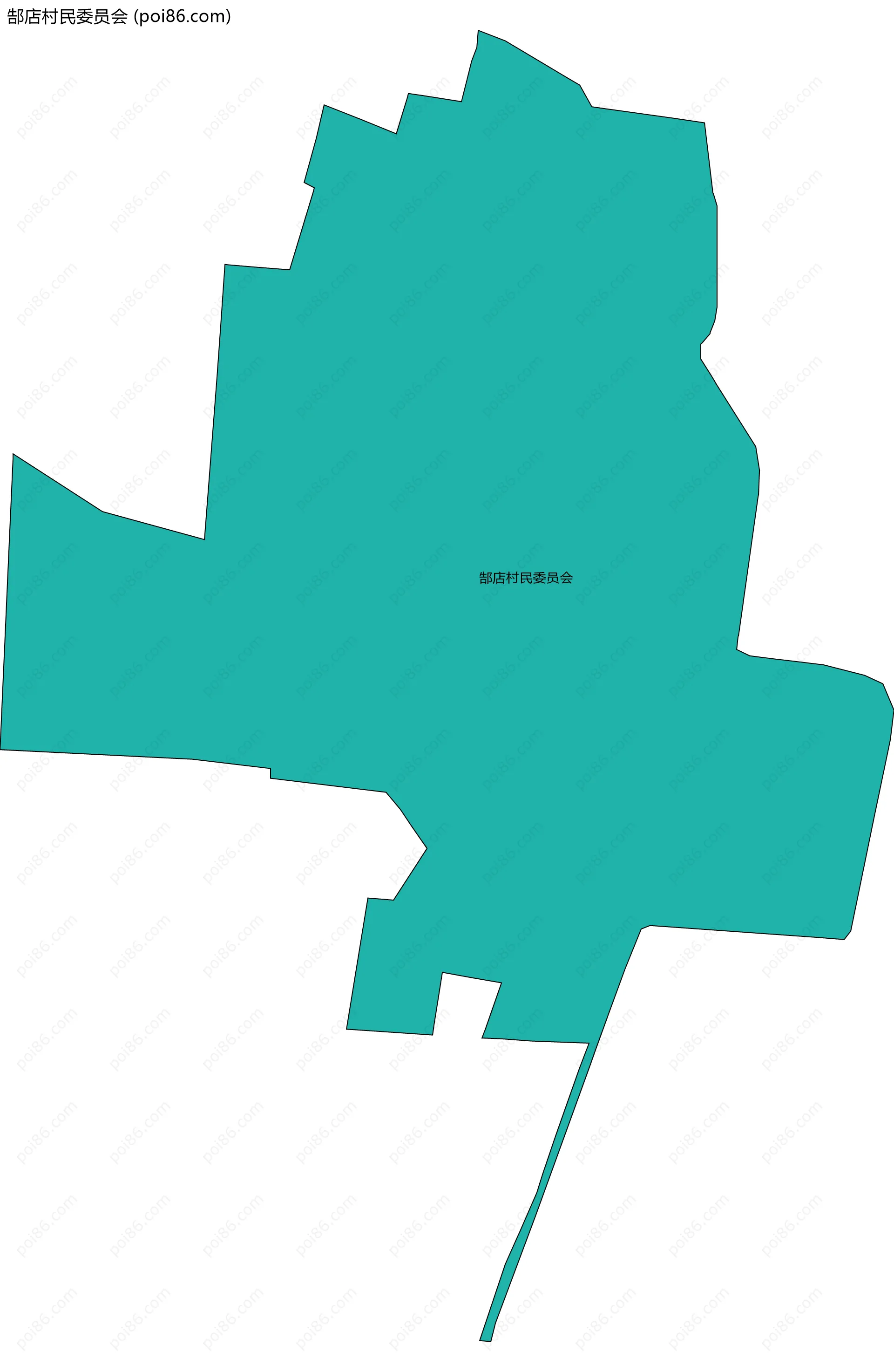 郜店村民委员会边界地图