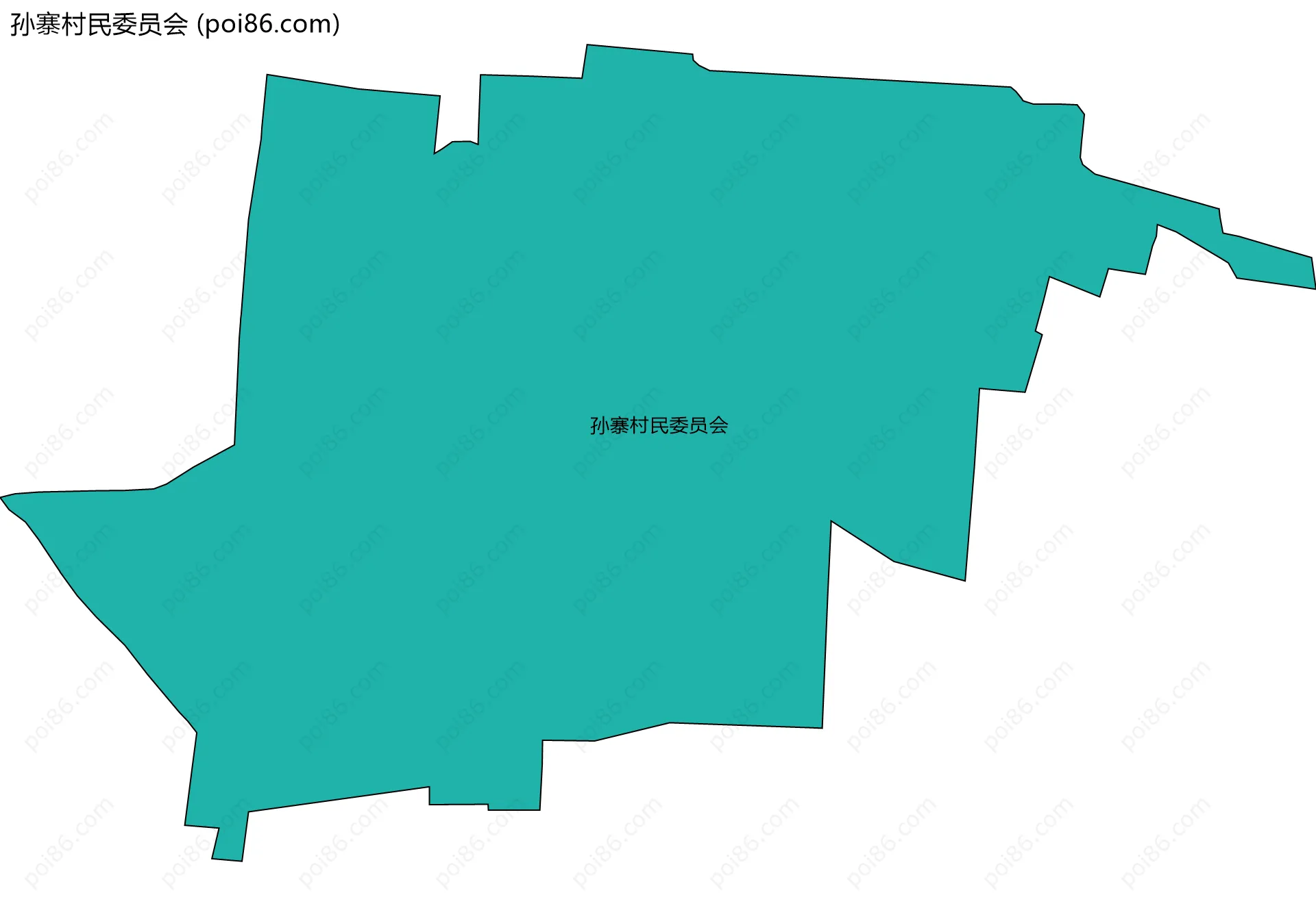 孙寨村民委员会边界地图
