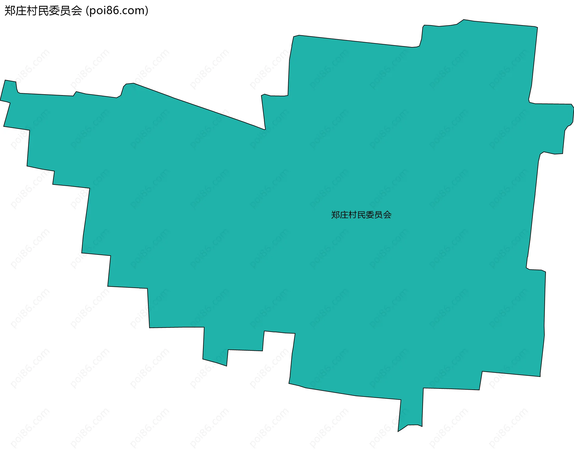 郑庄村民委员会边界地图