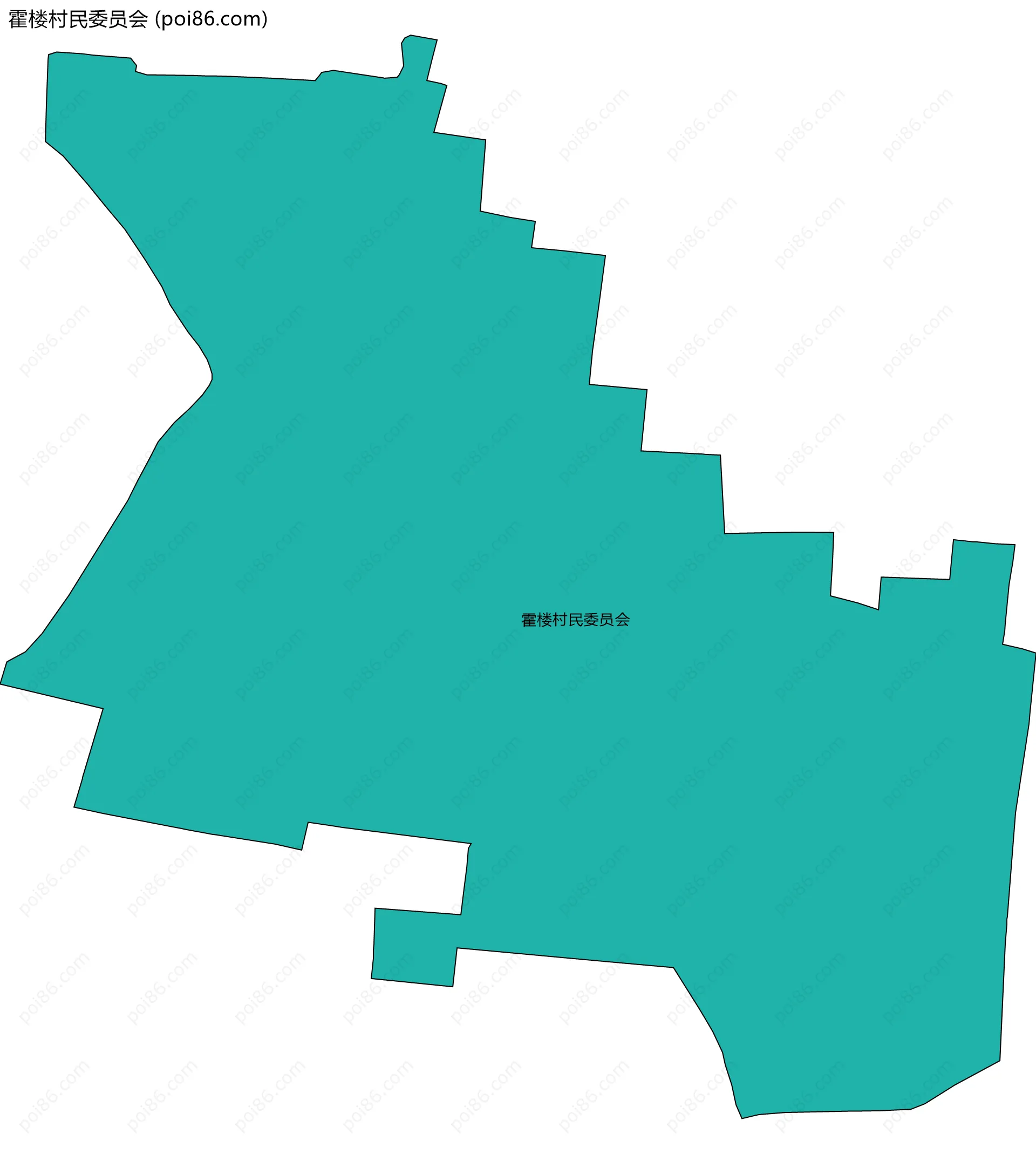 霍楼村民委员会边界地图
