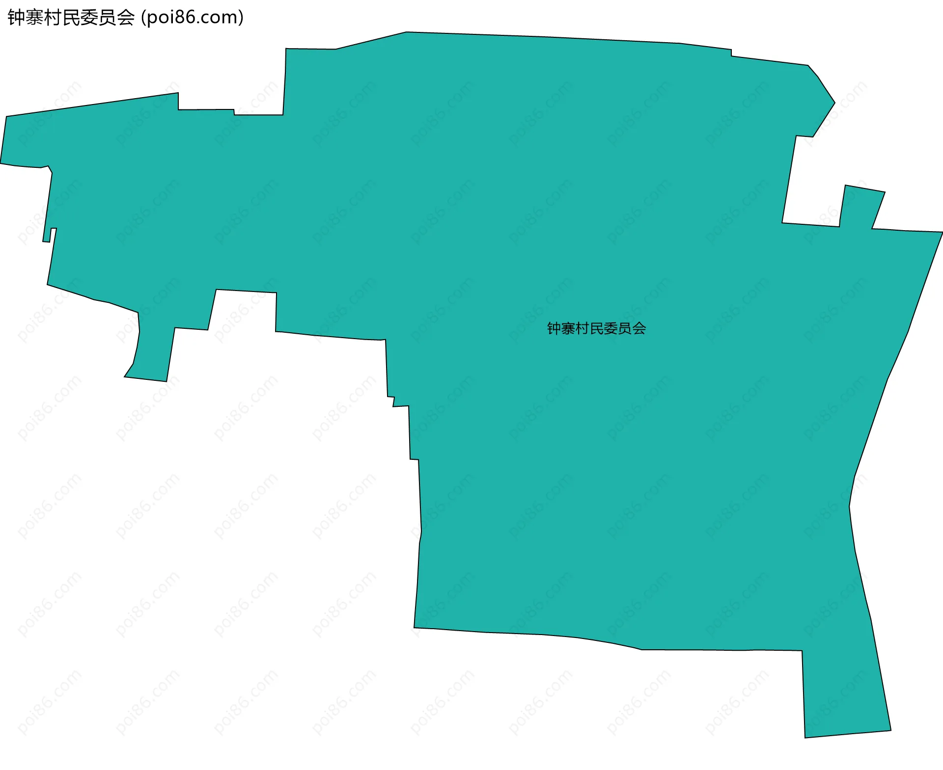 钟寨村民委员会边界地图